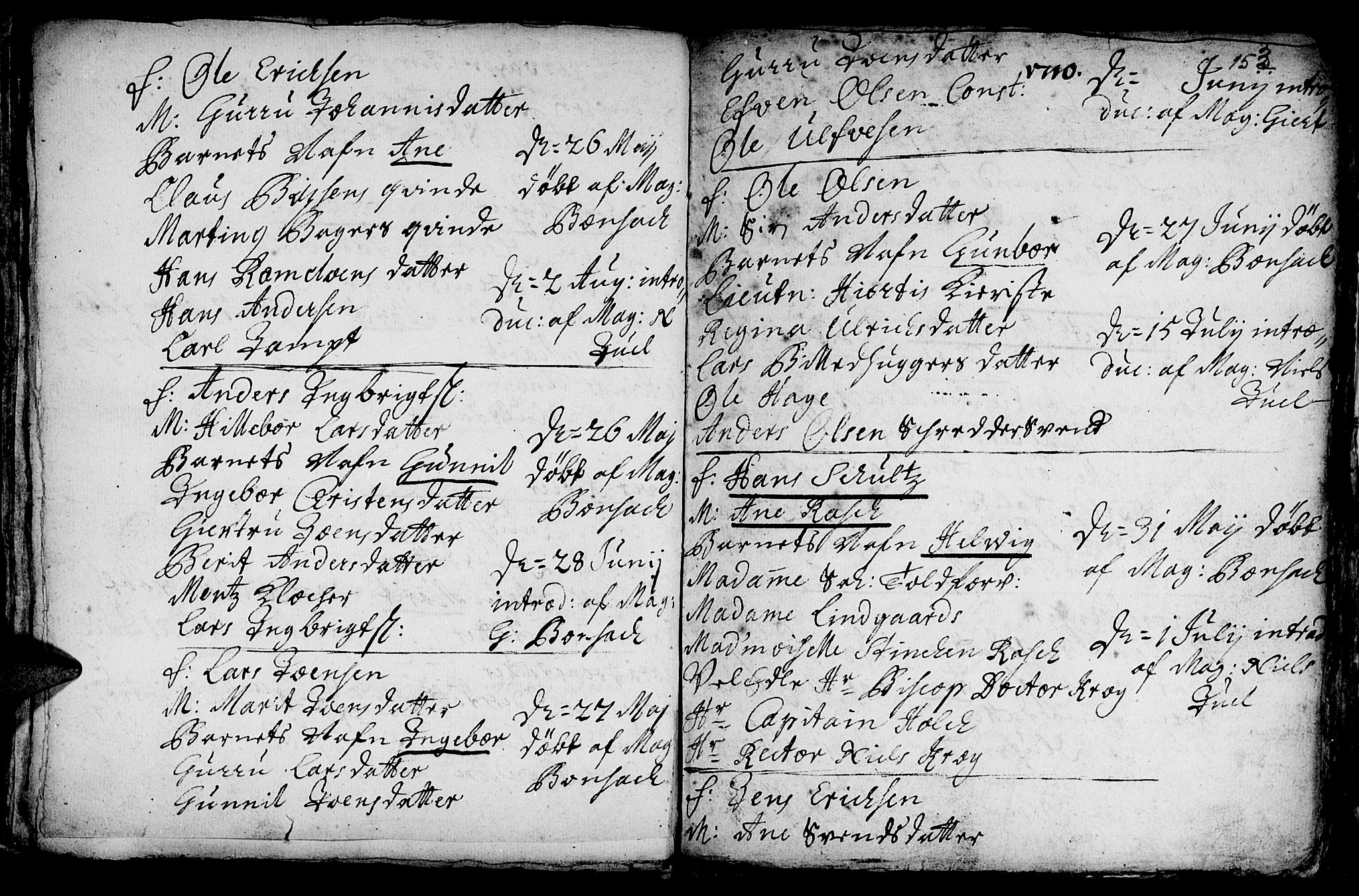 Ministerialprotokoller, klokkerbøker og fødselsregistre - Sør-Trøndelag, AV/SAT-A-1456/601/L0034: Parish register (official) no. 601A02, 1702-1714, p. 153