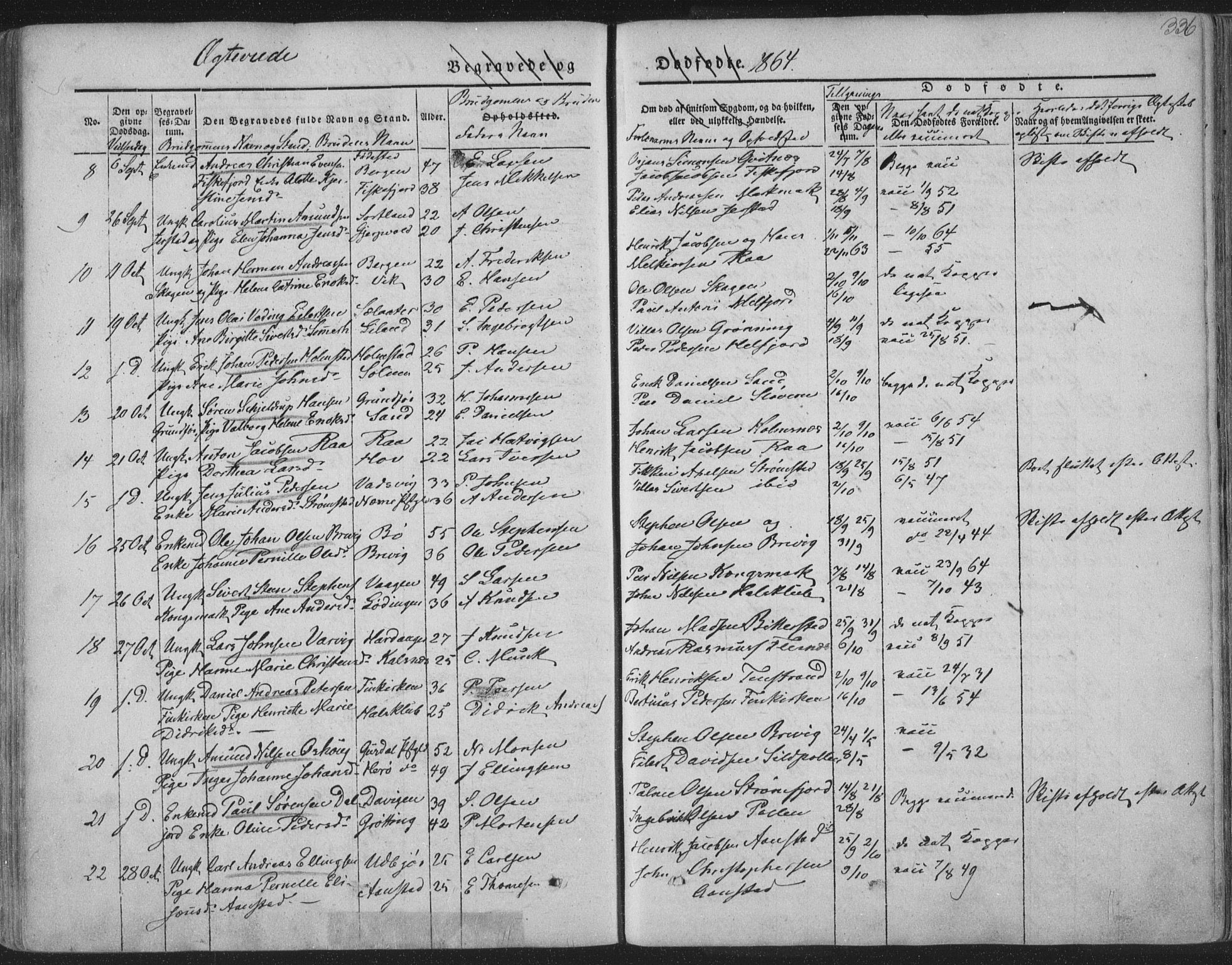 Ministerialprotokoller, klokkerbøker og fødselsregistre - Nordland, AV/SAT-A-1459/888/L1241: Parish register (official) no. 888A07, 1849-1869, p. 336