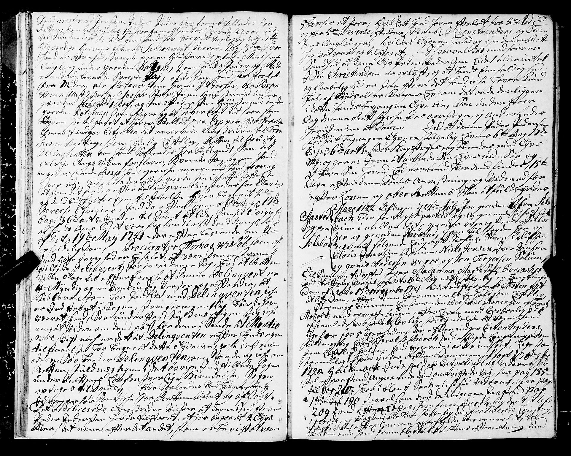 Strinda og Selbu sorenskriveri, AV/SAT-A-0015/1/1A/L0010: Tingbok 9, 1742-1747, p. 22b-23a