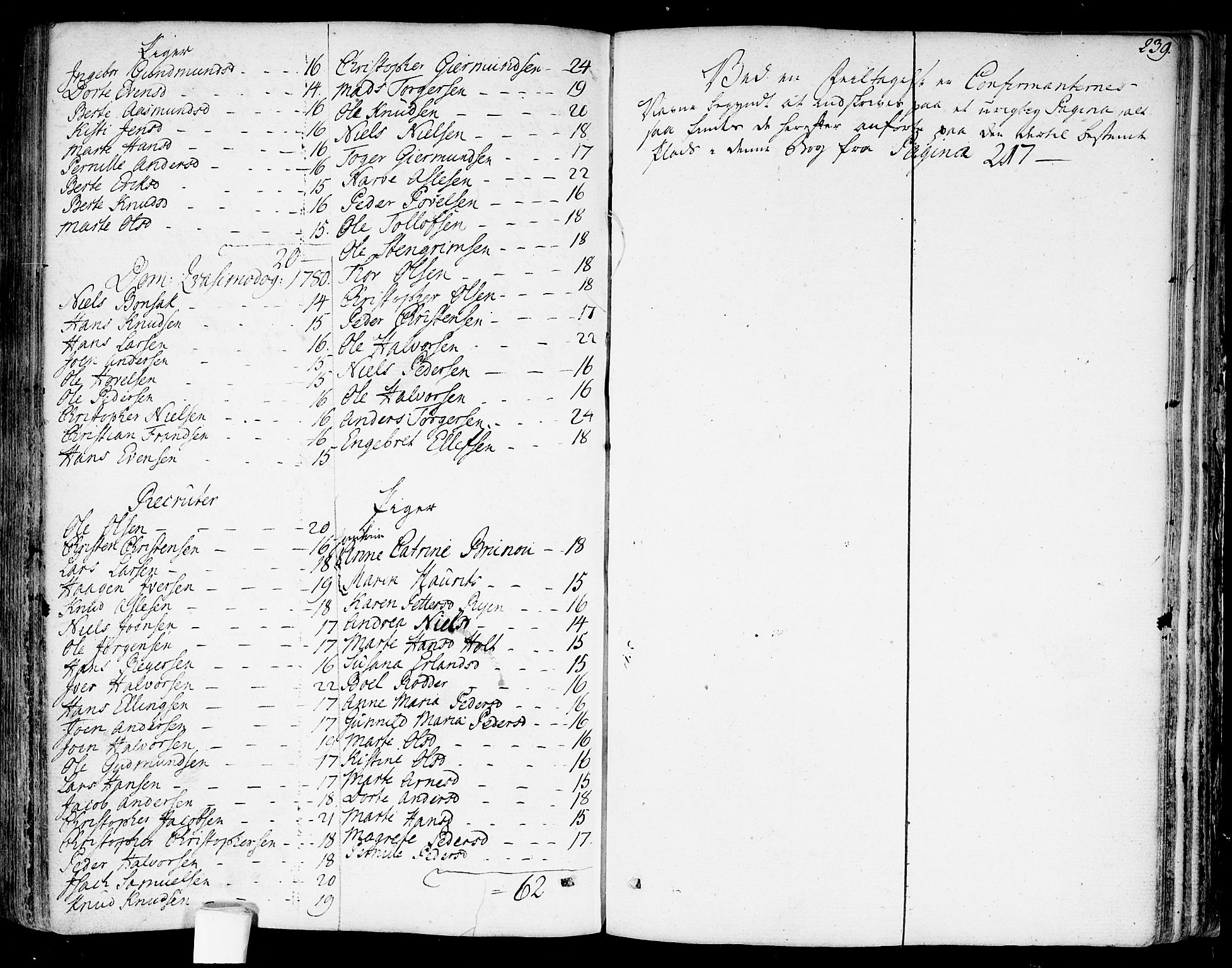 Garnisonsmenigheten Kirkebøker, SAO/A-10846/F/Fa/L0003: Parish register (official) no. 3, 1777-1809, p. 239