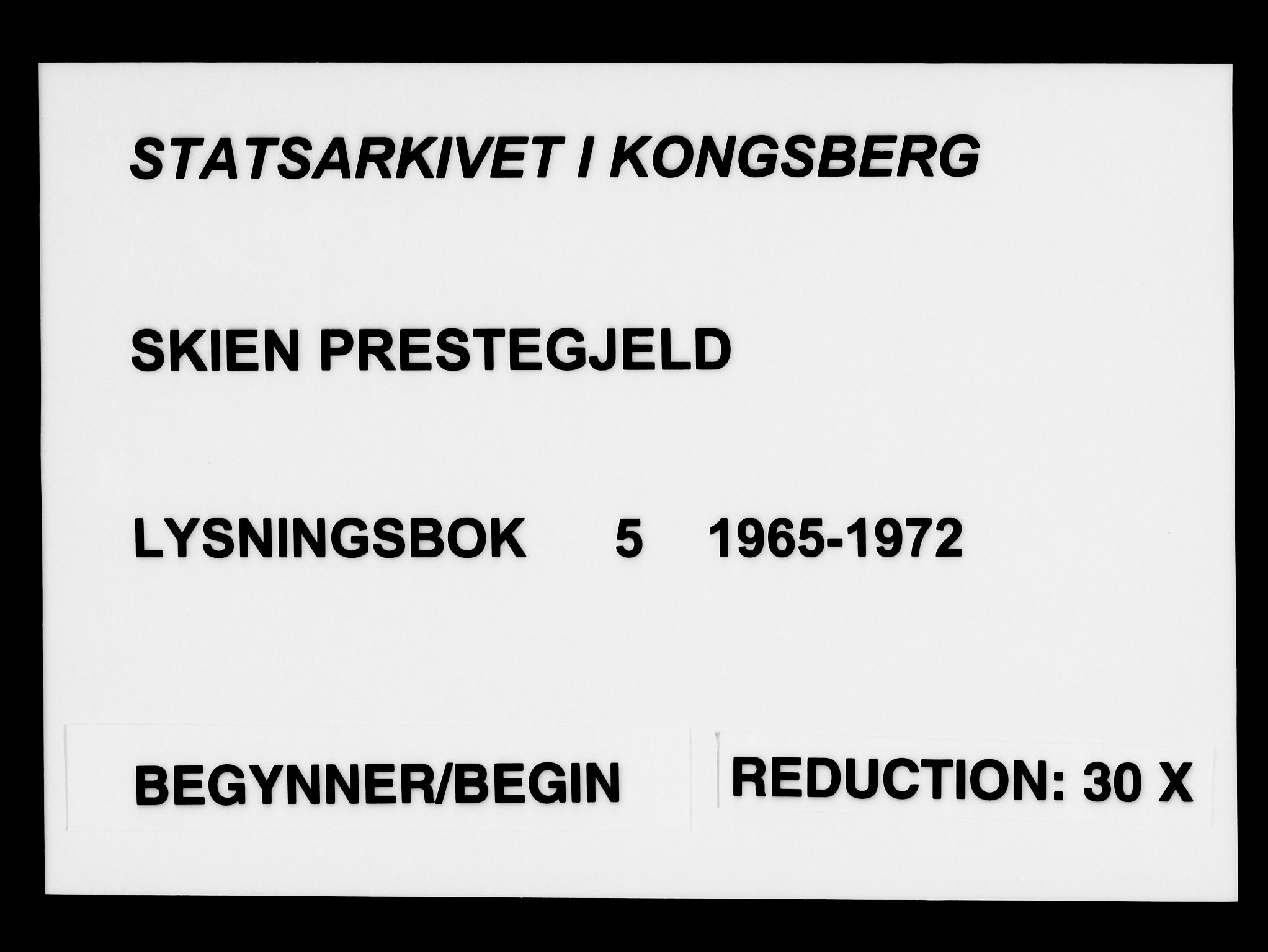 Skien kirkebøker, SAKO/A-302/H/Ha/L0005: Banns register no. 5, 1965-1972