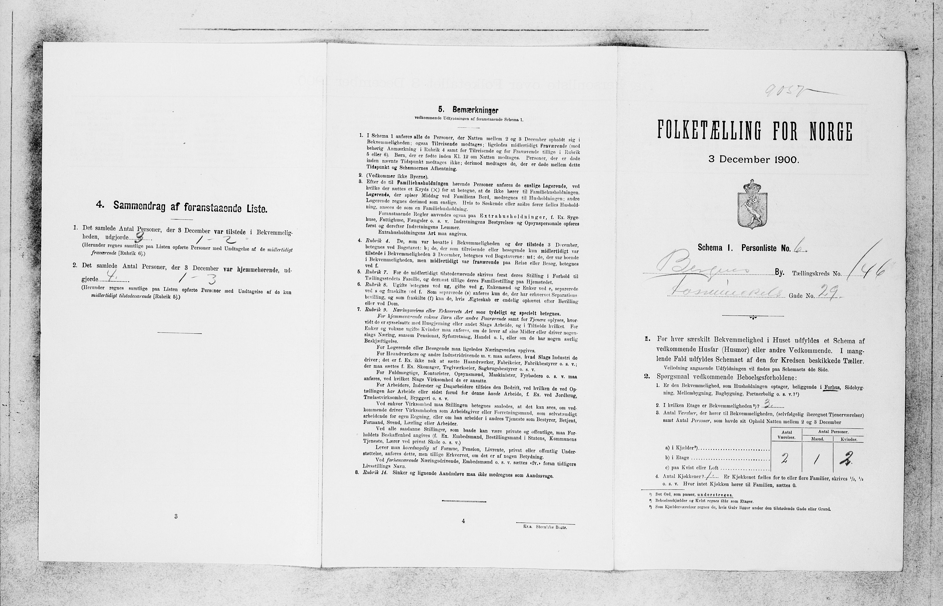 SAB, 1900 census for Bergen, 1900, p. 30093