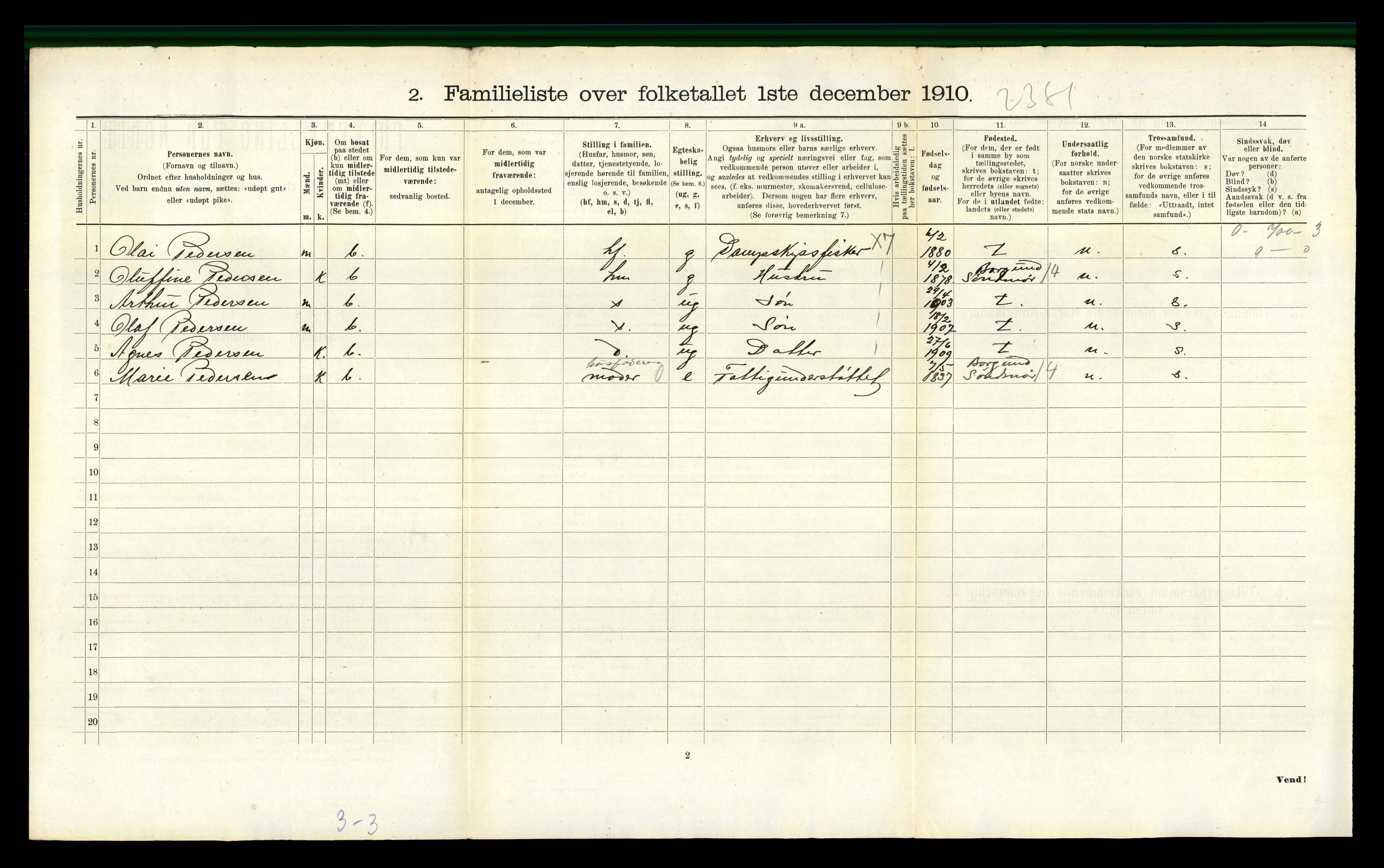 RA, 1910 census for Ålesund, 1910, p. 6556