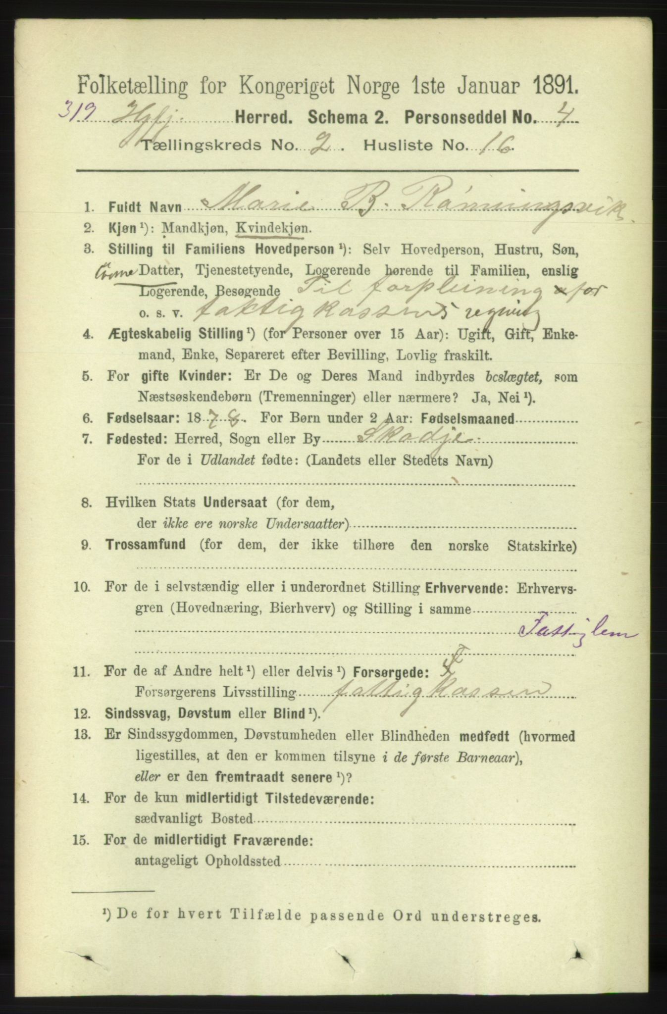 RA, 1891 census for 1522 Hjørundfjord, 1891, p. 371