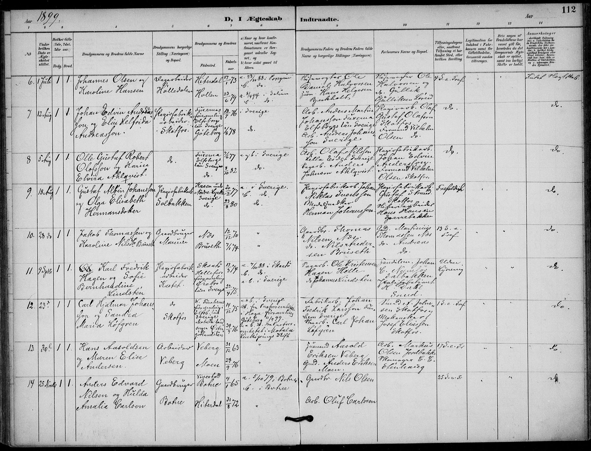 Solum kirkebøker, AV/SAKO-A-306/F/Fb/L0002: Parish register (official) no. II 2, 1893-1901, p. 112