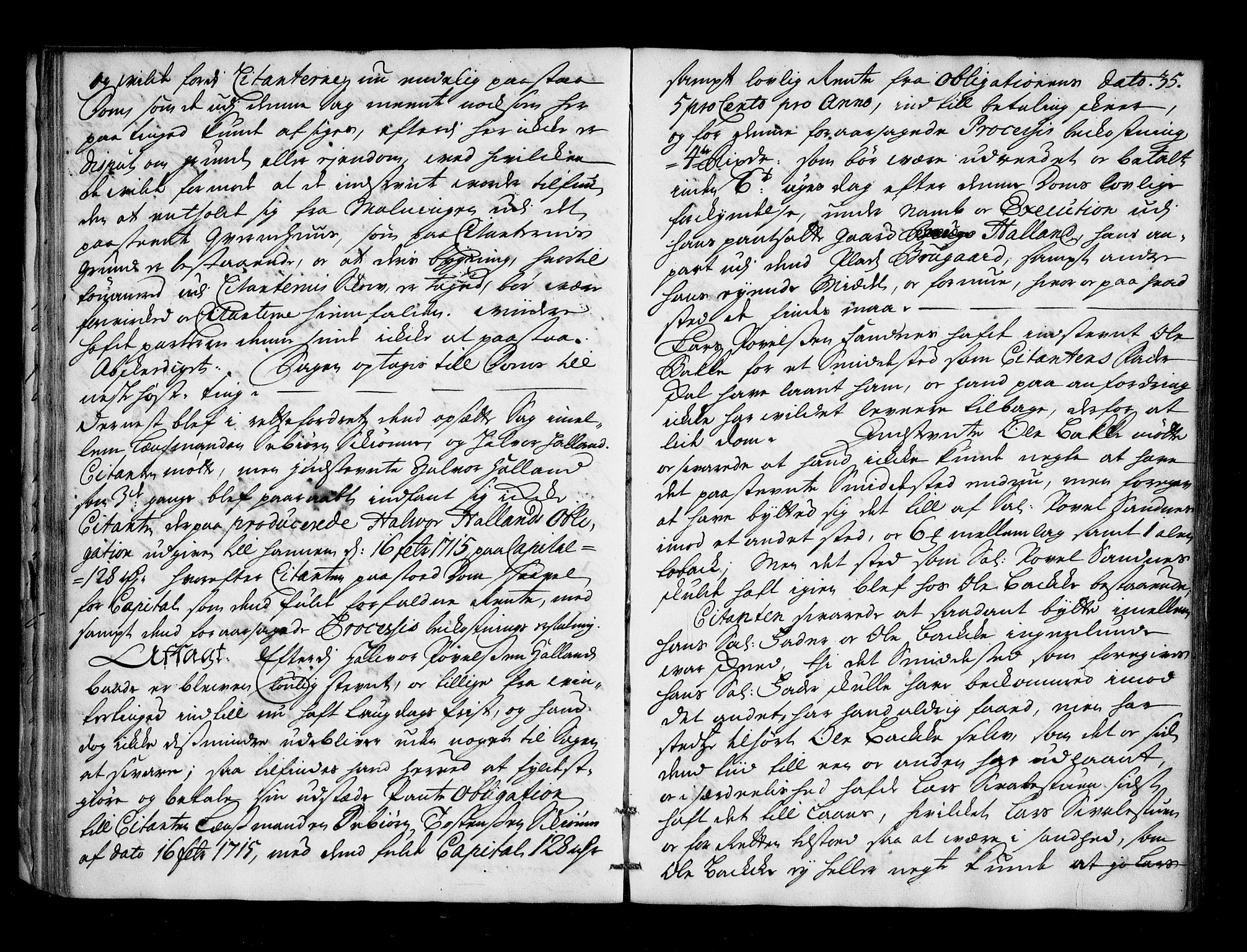 Numedal og Sandsvær sorenskriveri, AV/SAKO-A-128/F/Fa/Faa/L0052: Tingbok, 1722, p. 34b-35a