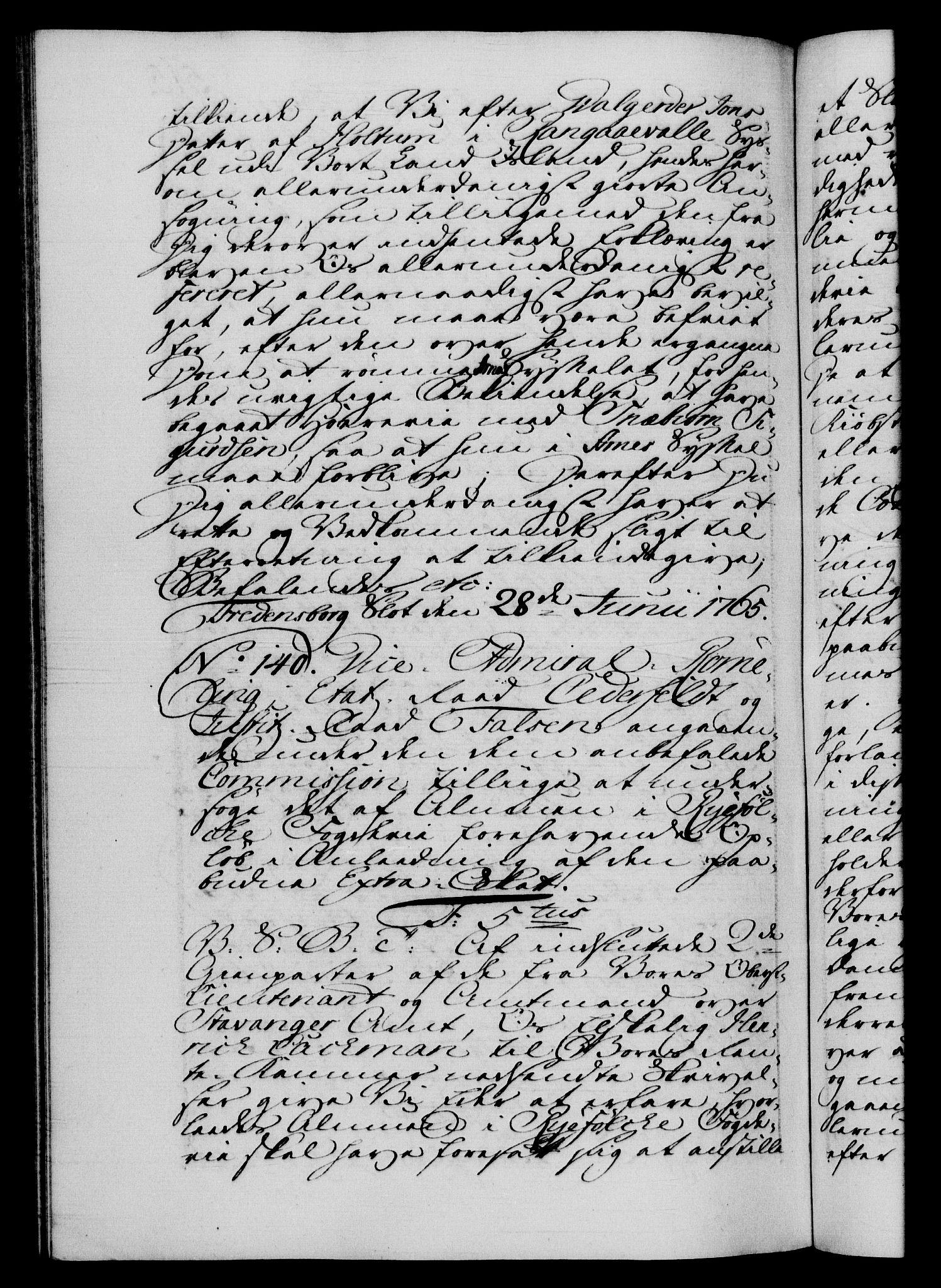 Danske Kanselli 1572-1799, AV/RA-EA-3023/F/Fc/Fca/Fcab/L0037: Norske tegnelser, 1762-1766, p. 515b