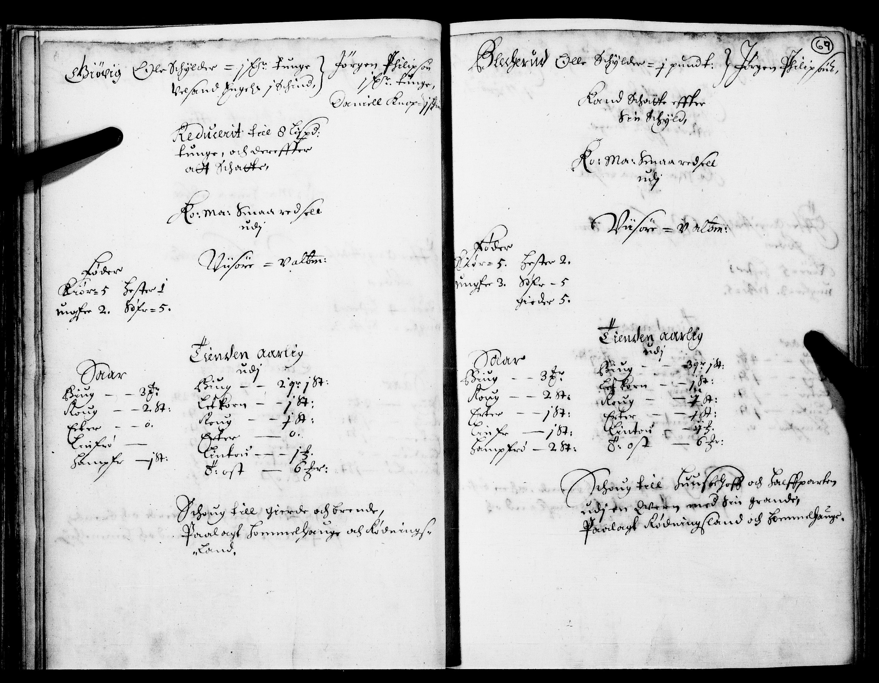 Rentekammeret inntil 1814, Realistisk ordnet avdeling, RA/EA-4070/N/Nb/Nba/L0016: Hadeland og Valdres fogderi, 1. del, 1667, p. 68b-69a