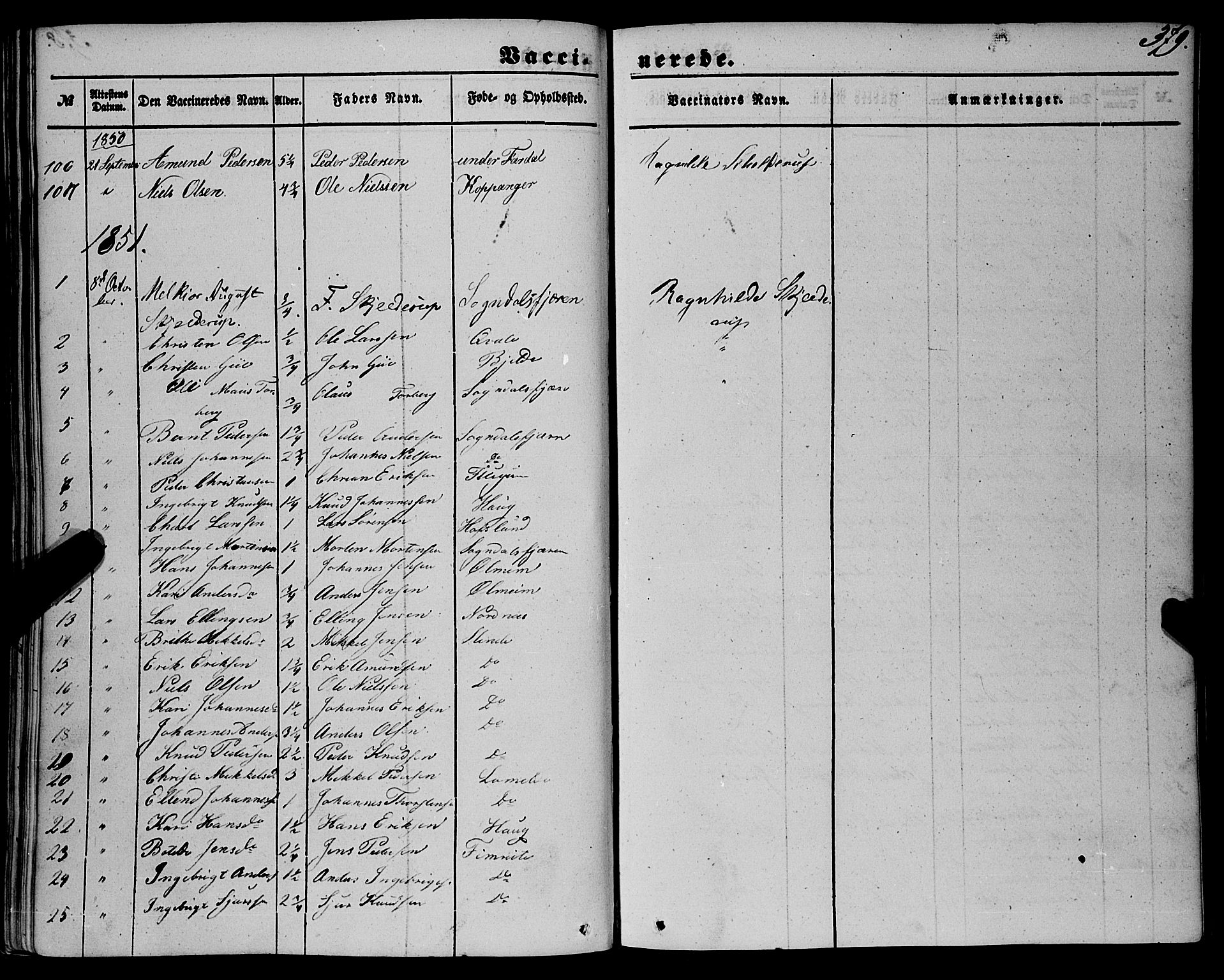 Sogndal sokneprestembete, SAB/A-81301/H/Haa/Haaa/L0012II: Parish register (official) no. A 12II, 1847-1877, p. 379