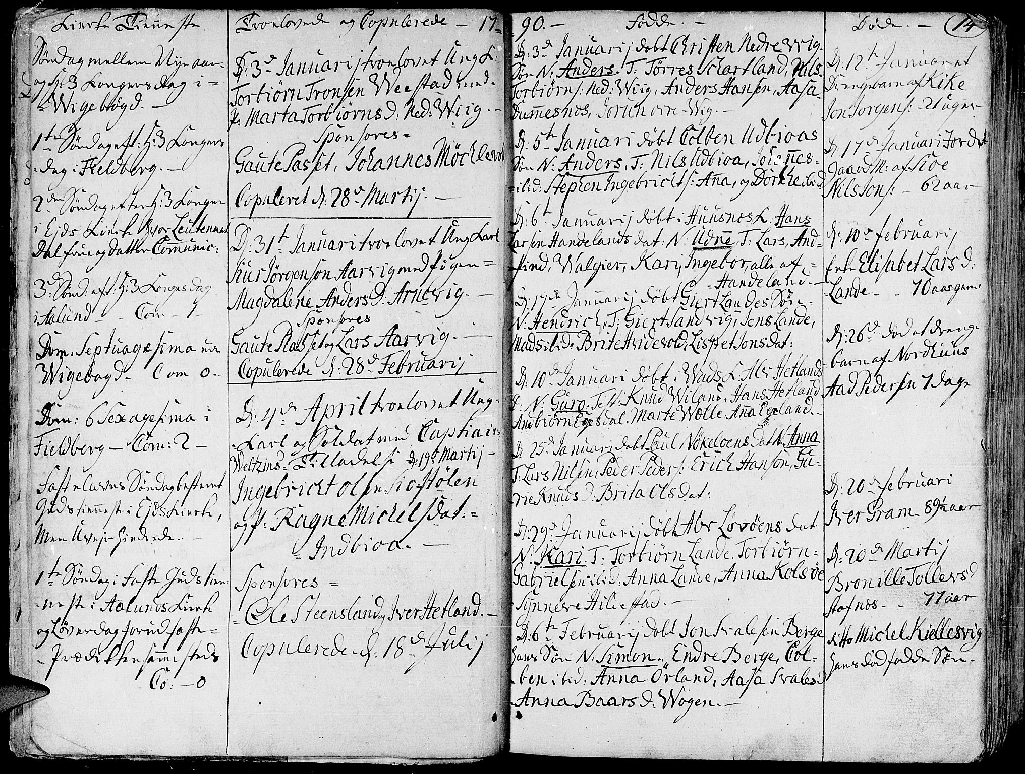 Fjelberg sokneprestembete, AV/SAB-A-75201/H/Haa: Parish register (official) no. A 3, 1788-1815, p. 14