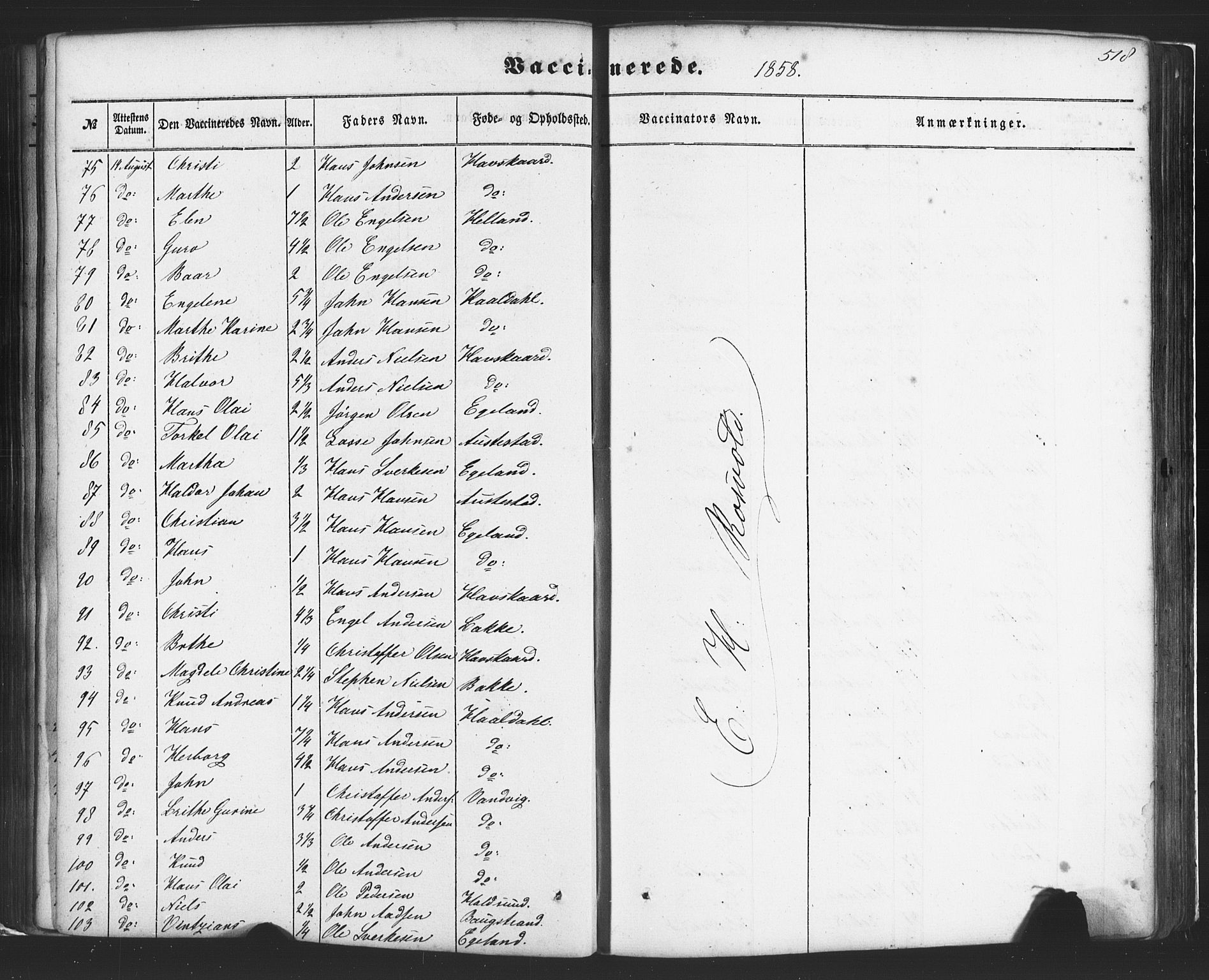 Fusa sokneprestembete, SAB/A-75401/H/Haa: Parish register (official) no. A 1II, 1855-1879, p. 518