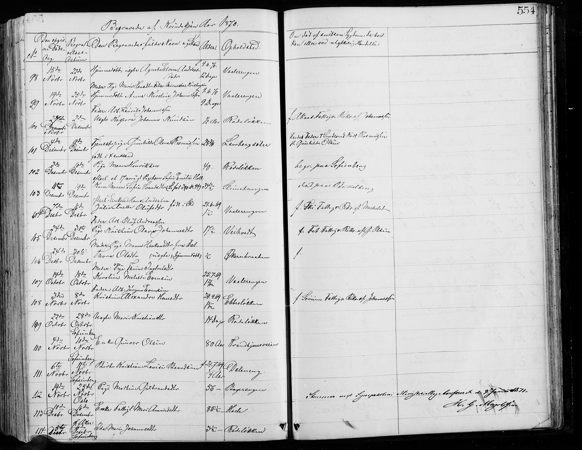 Østre Aker prestekontor Kirkebøker, AV/SAO-A-10840/G/Ga/L0003: Parish register (copy) no. I 3, 1868-1913, p. 554