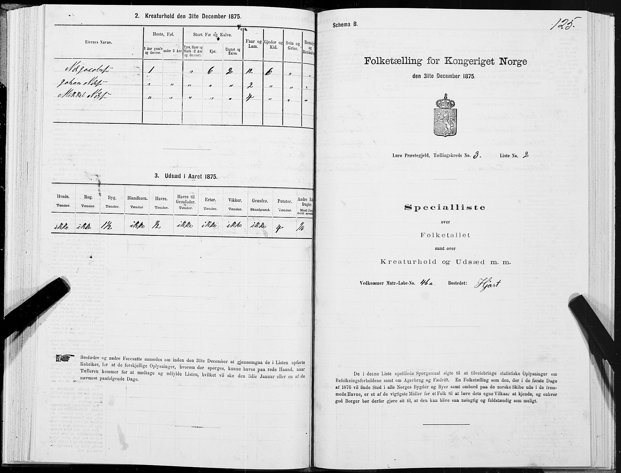 SAT, 1875 census for 1834P Lurøy, 1875, p. 2125