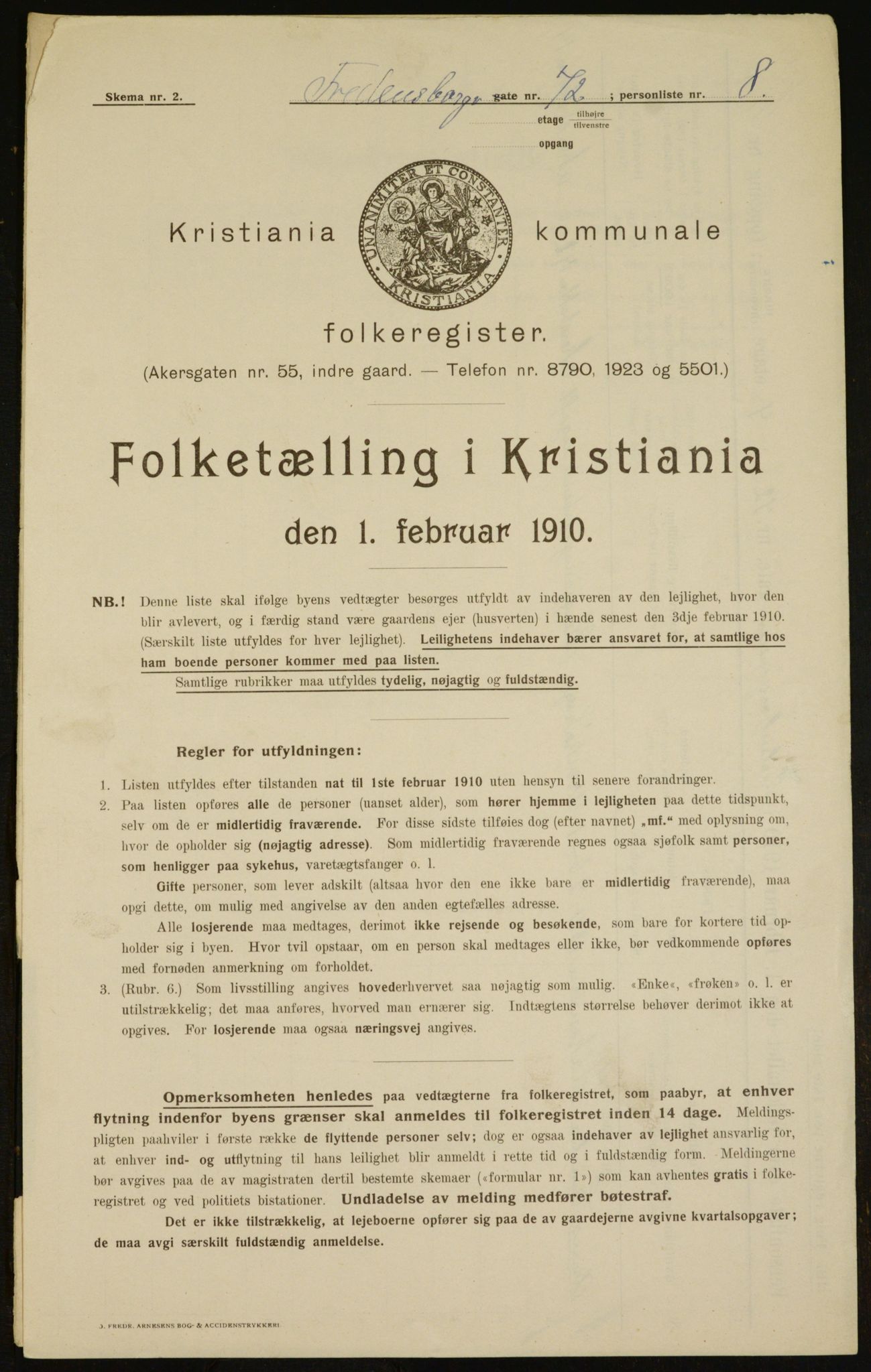 OBA, Municipal Census 1910 for Kristiania, 1910, p. 24966