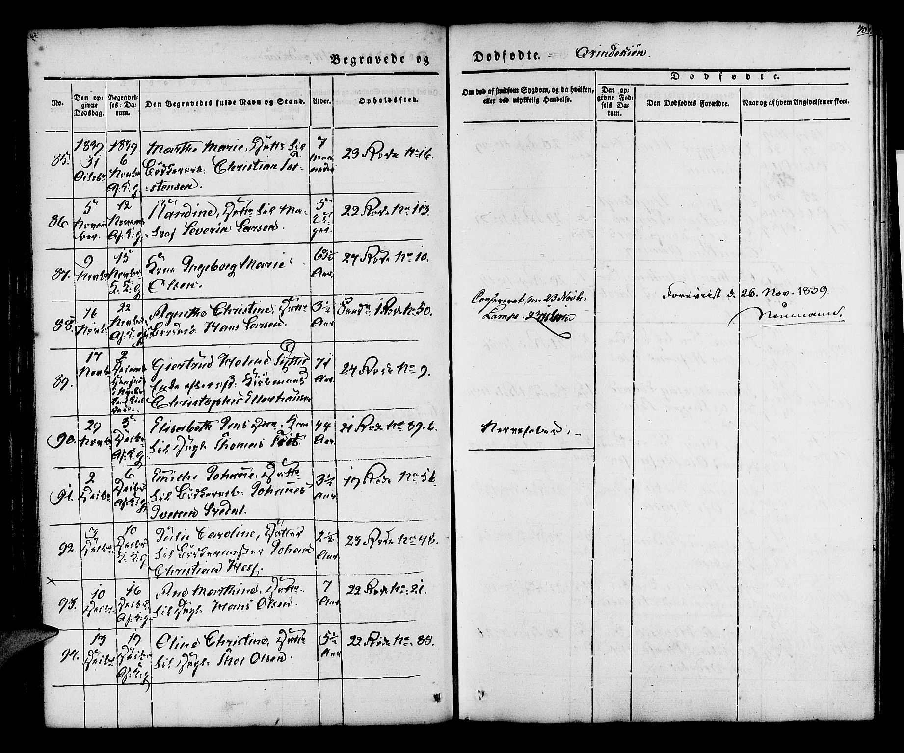 Korskirken sokneprestembete, AV/SAB-A-76101/H/Hab: Parish register (copy) no. E 1, 1837-1851, p. 40