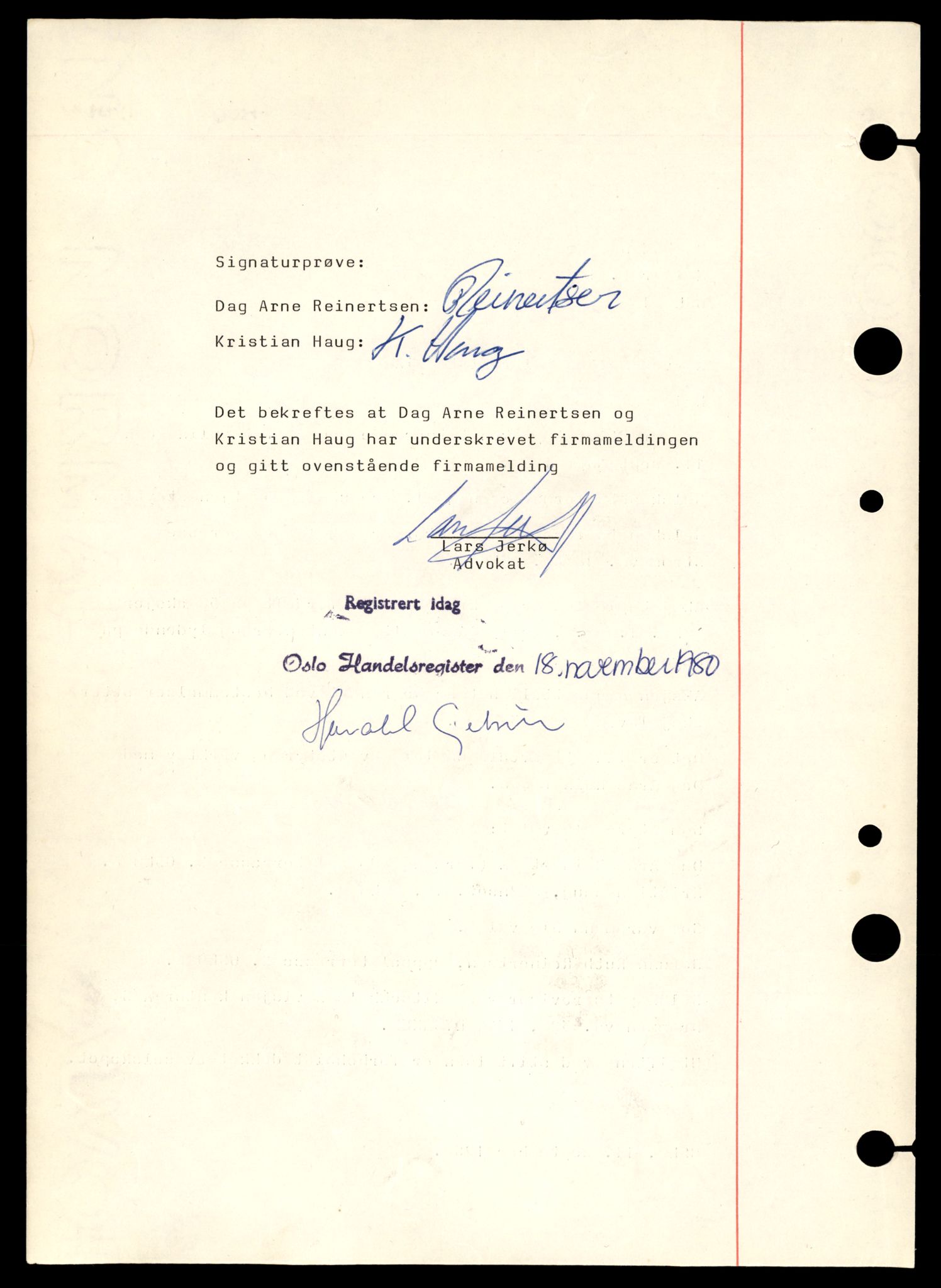 Oslo byfogd, Handelsregisteret, SAT/A-10867/G/Gb/Gbb/L0087: Registreringsmeldinger, Kr-Mc, 1986, p. 4