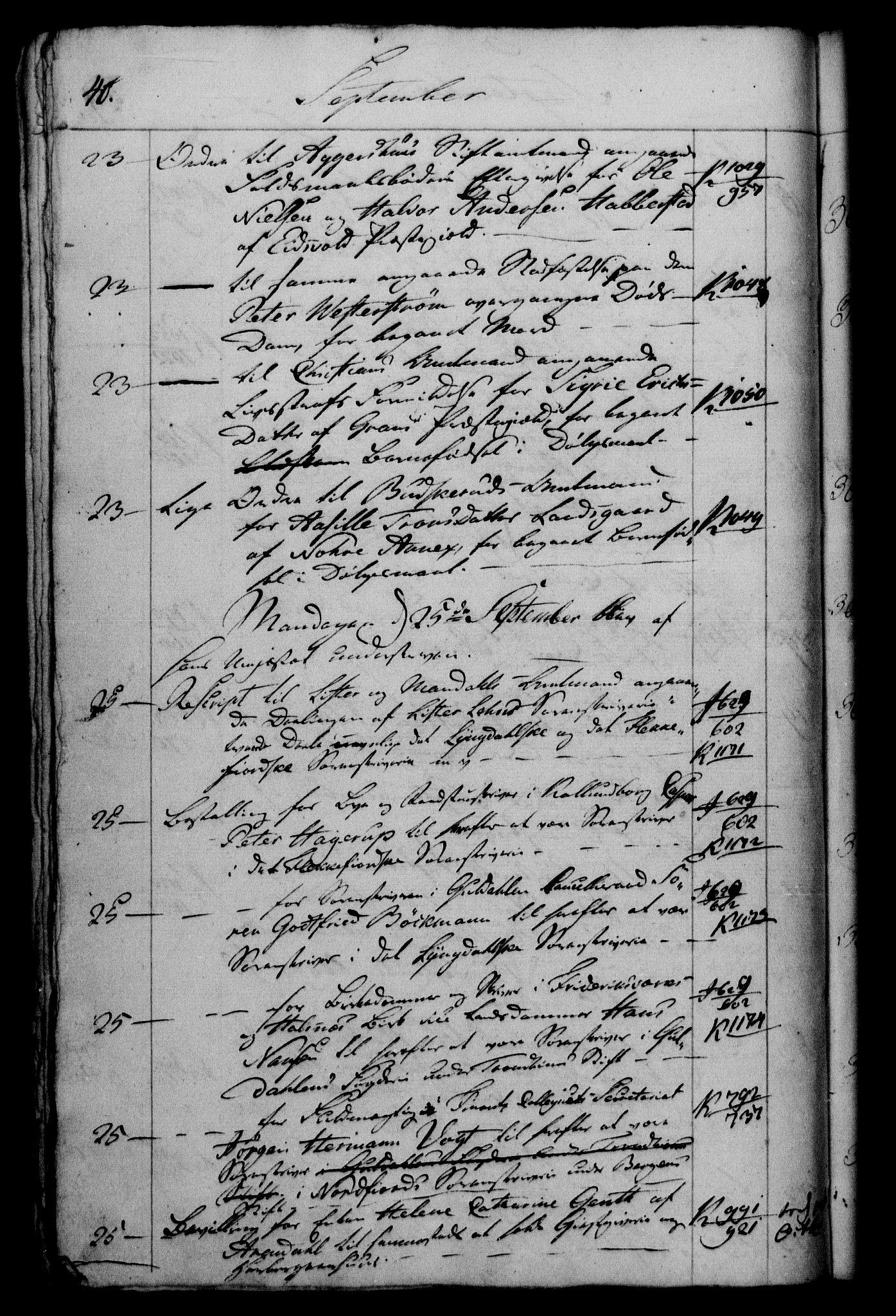 Danske Kanselli 1800-1814, RA/EA-3024/H/Hf/Hfb/Hfbc/L0010: Underskrivelsesbok m. register, 1809, p. 40