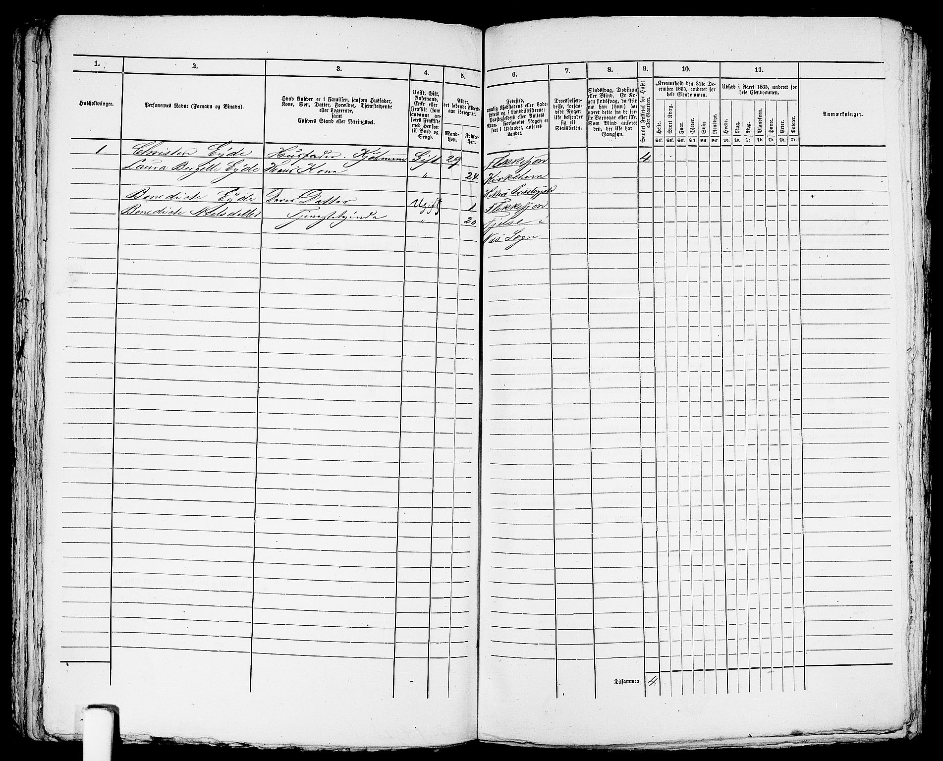 RA, 1865 census for Flekkefjord/Flekkefjord, 1865, p. 242