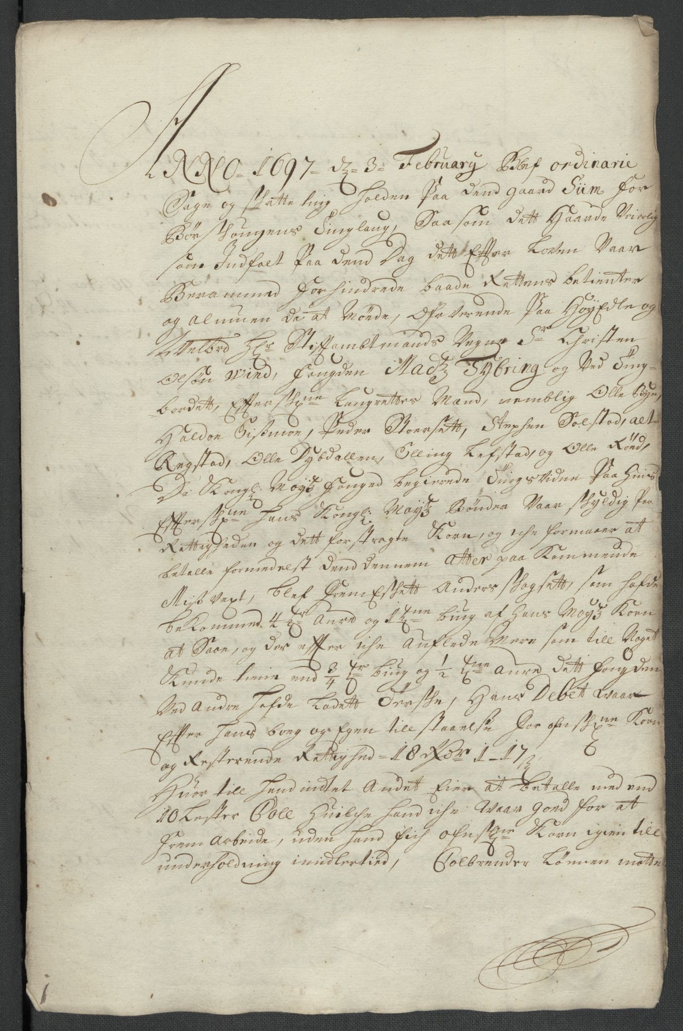 Rentekammeret inntil 1814, Reviderte regnskaper, Fogderegnskap, AV/RA-EA-4092/R61/L4106: Fogderegnskap Strinda og Selbu, 1696-1697, p. 126