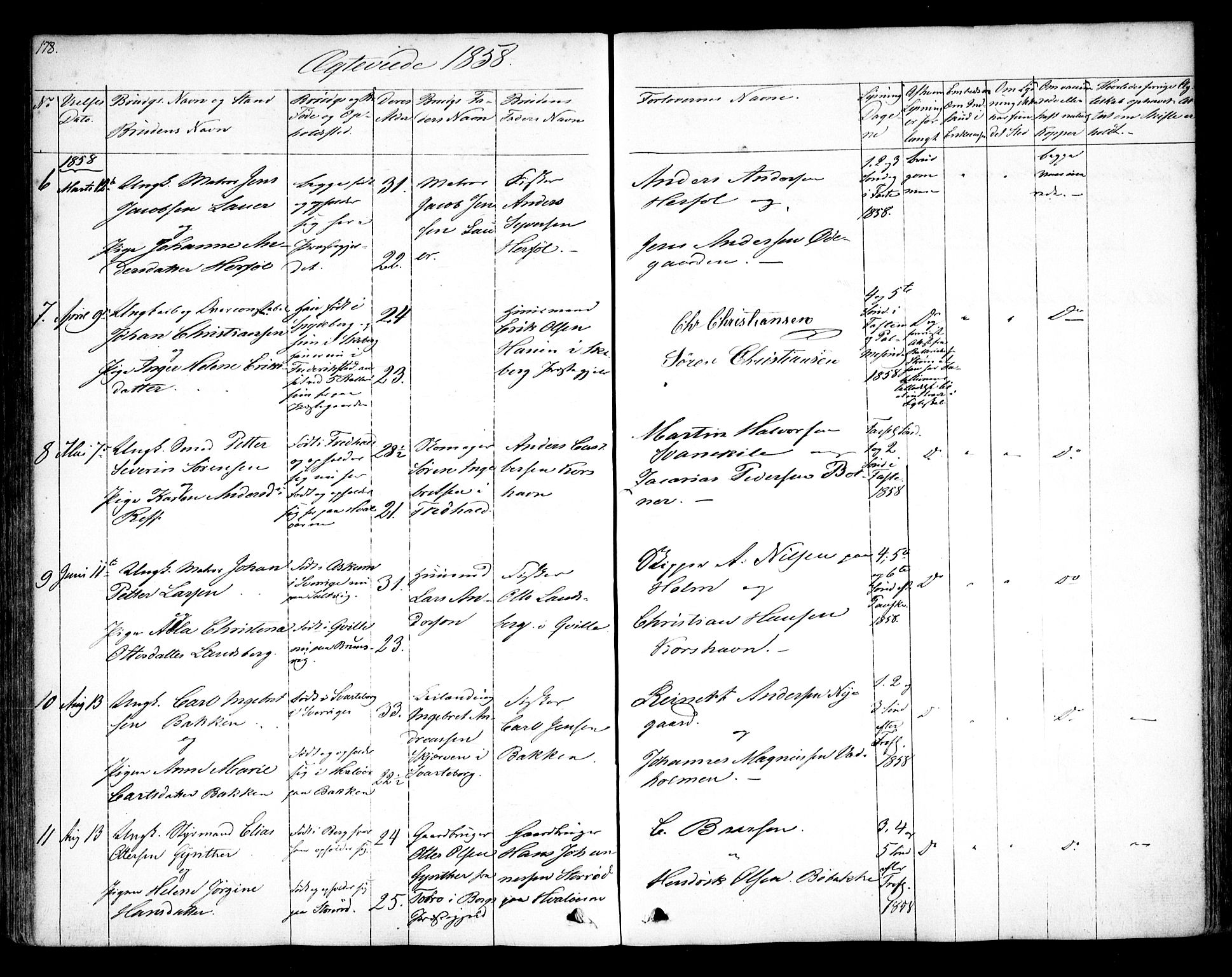 Hvaler prestekontor Kirkebøker, SAO/A-2001/F/Fa/L0006: Parish register (official) no. I 6, 1846-1863, p. 178