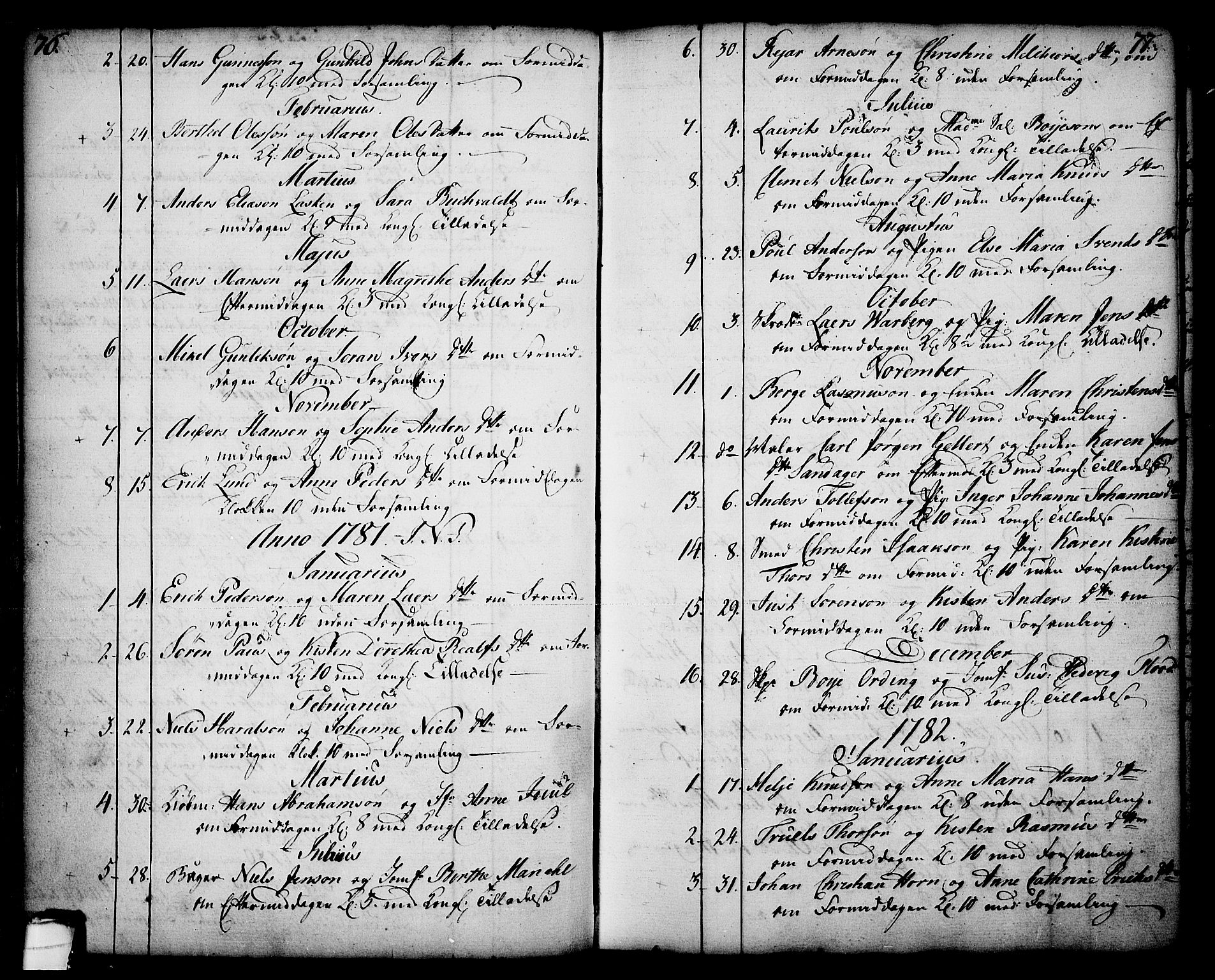 Skien kirkebøker, SAKO/A-302/F/Fa/L0003: Parish register (official) no. 3, 1755-1791, p. 76-77