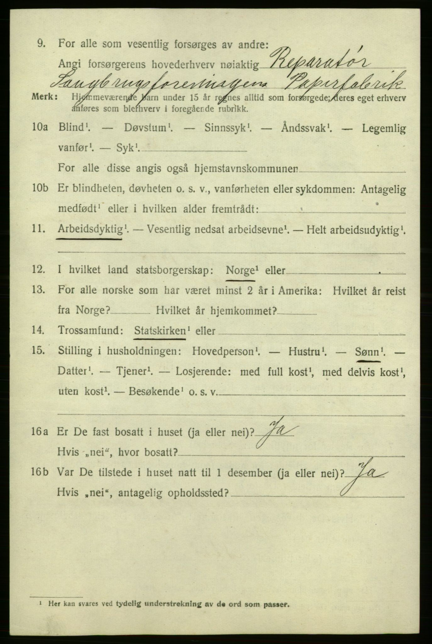 SAO, 1920 census for Fredrikshald, 1920, p. 28095