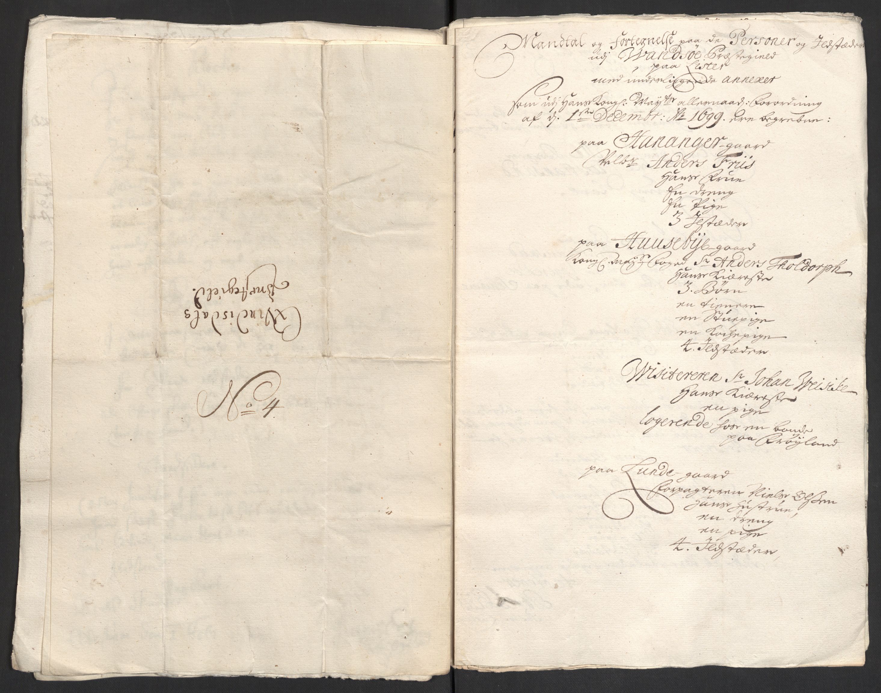 Rentekammeret inntil 1814, Reviderte regnskaper, Fogderegnskap, AV/RA-EA-4092/R43/L2548: Fogderegnskap Lista og Mandal, 1700, p. 89