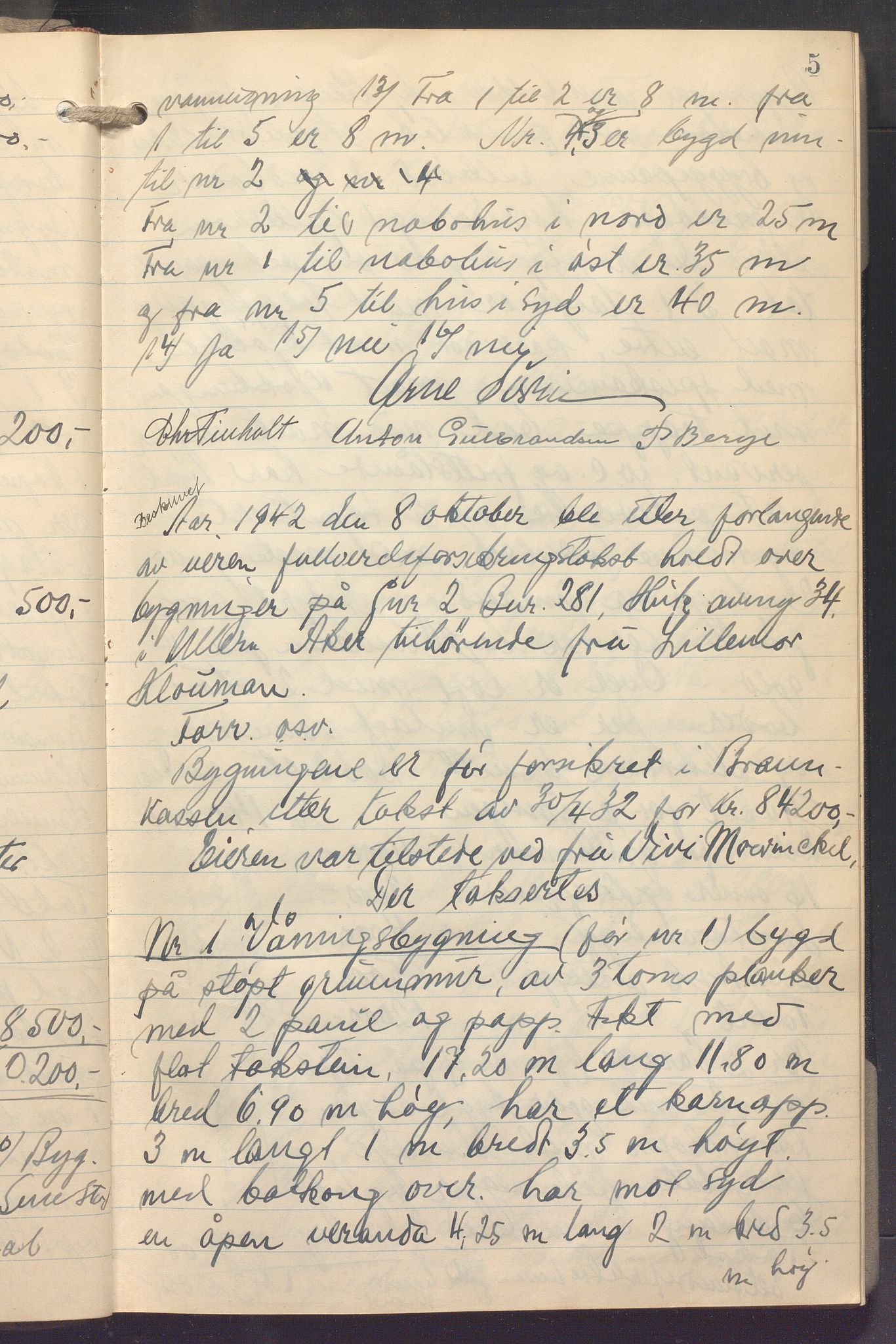 Lensmennene i Aker, OBA/A-10133/F/Fb/L0008: Branntakstprotokoll, 1942-1943, p. 5