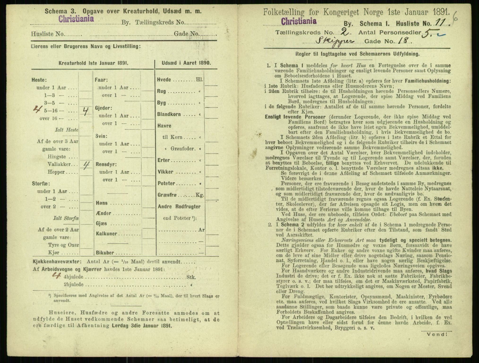 RA, 1891 census for 0301 Kristiania, 1891, p. 544