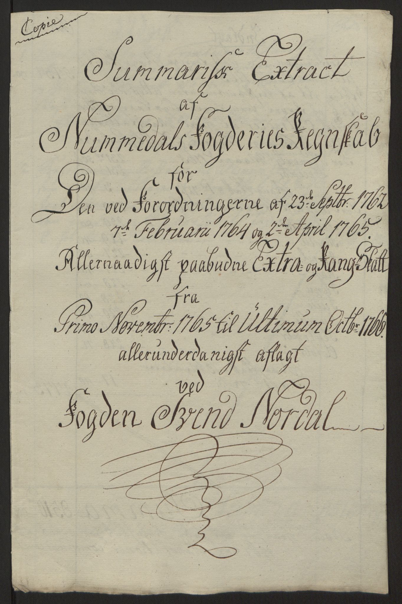 Rentekammeret inntil 1814, Reviderte regnskaper, Fogderegnskap, AV/RA-EA-4092/R64/L4502: Ekstraskatten Namdal, 1762-1772, p. 215