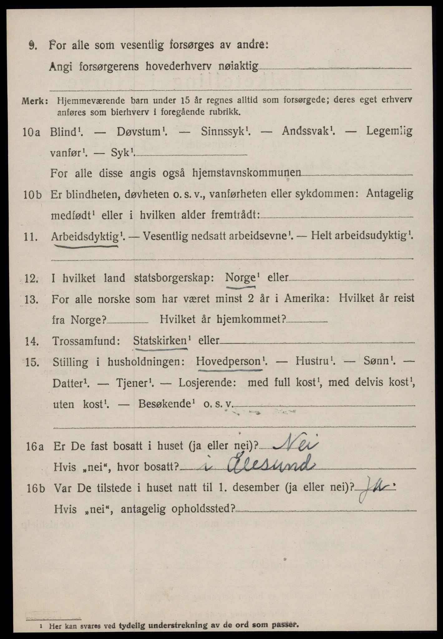 SAT, 1920 census for Sykkylven, 1920, p. 928