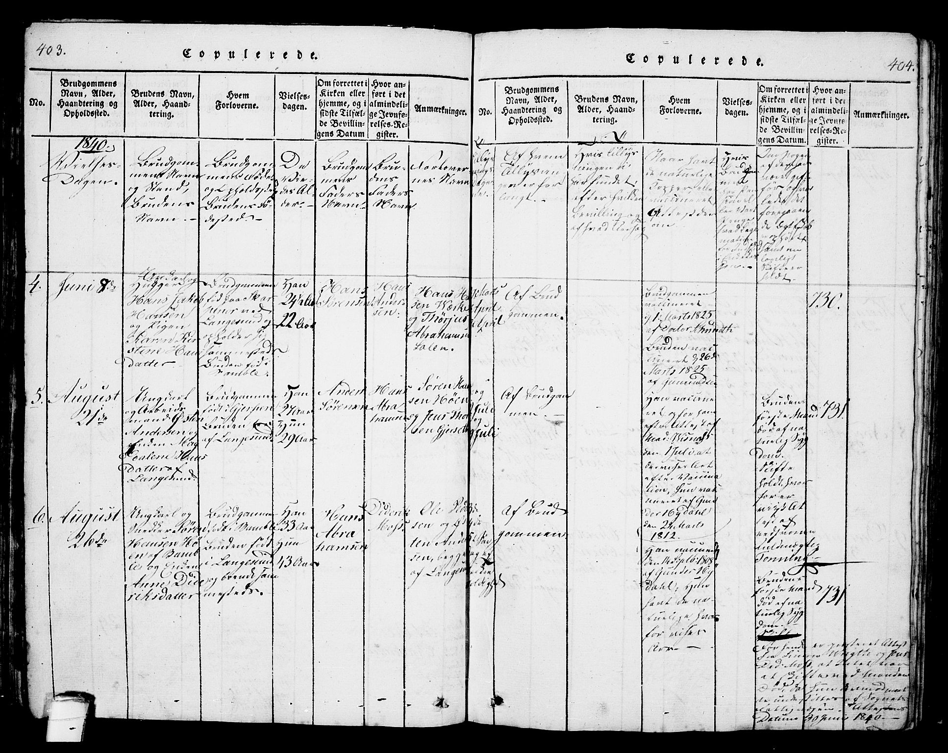 Langesund kirkebøker, SAKO/A-280/G/Ga/L0003: Parish register (copy) no. 3, 1815-1858, p. 403-404