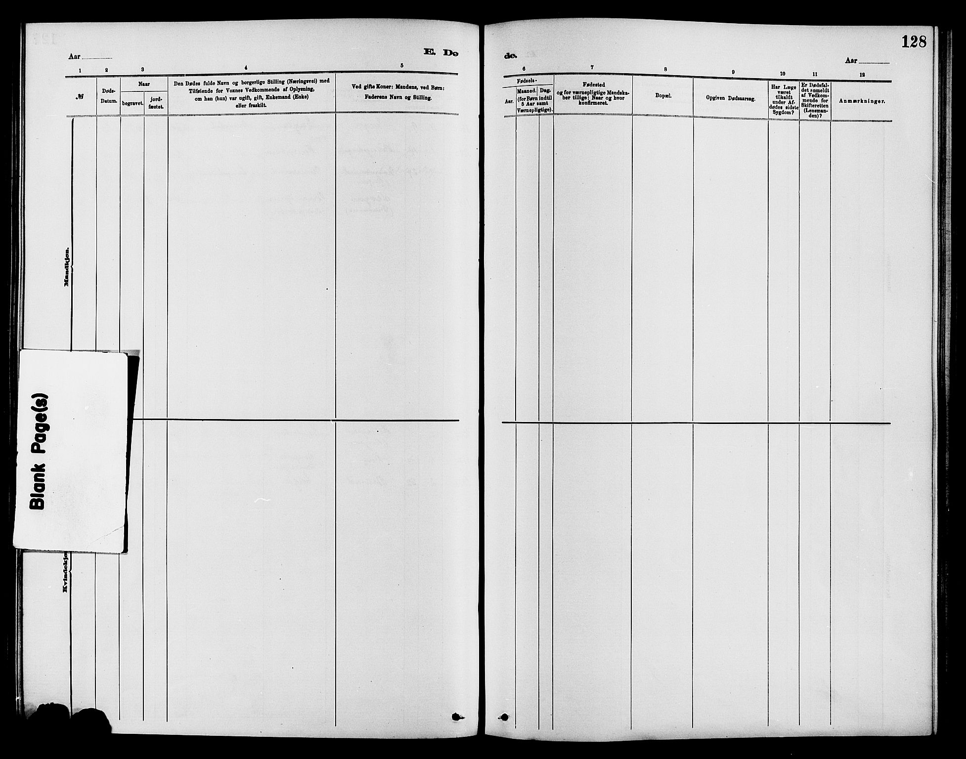 Nordre Land prestekontor, SAH/PREST-124/H/Ha/Haa/L0003: Parish register (official) no. 3, 1882-1896, p. 128