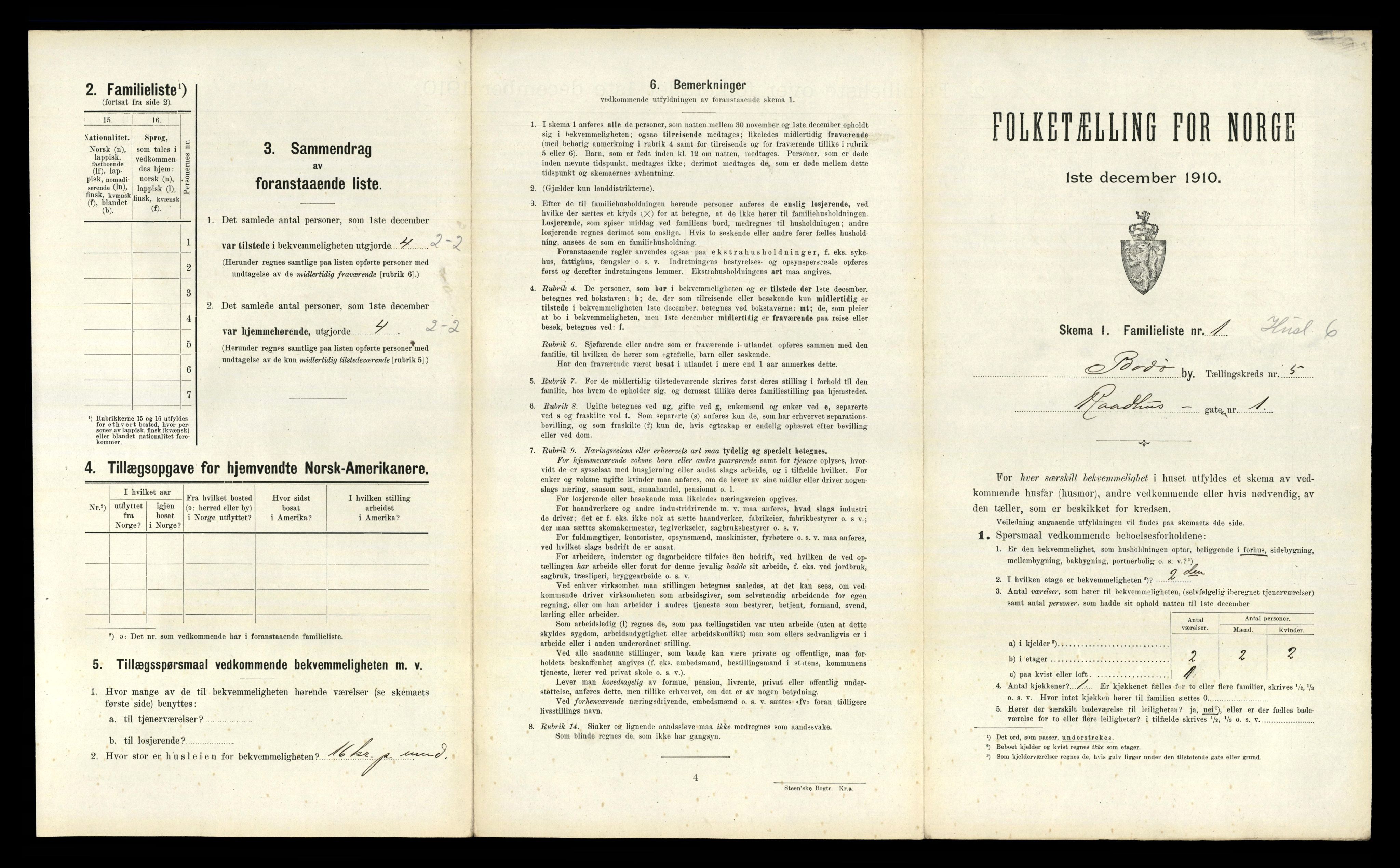 RA, 1910 census for Bodø, 1910, p. 1339