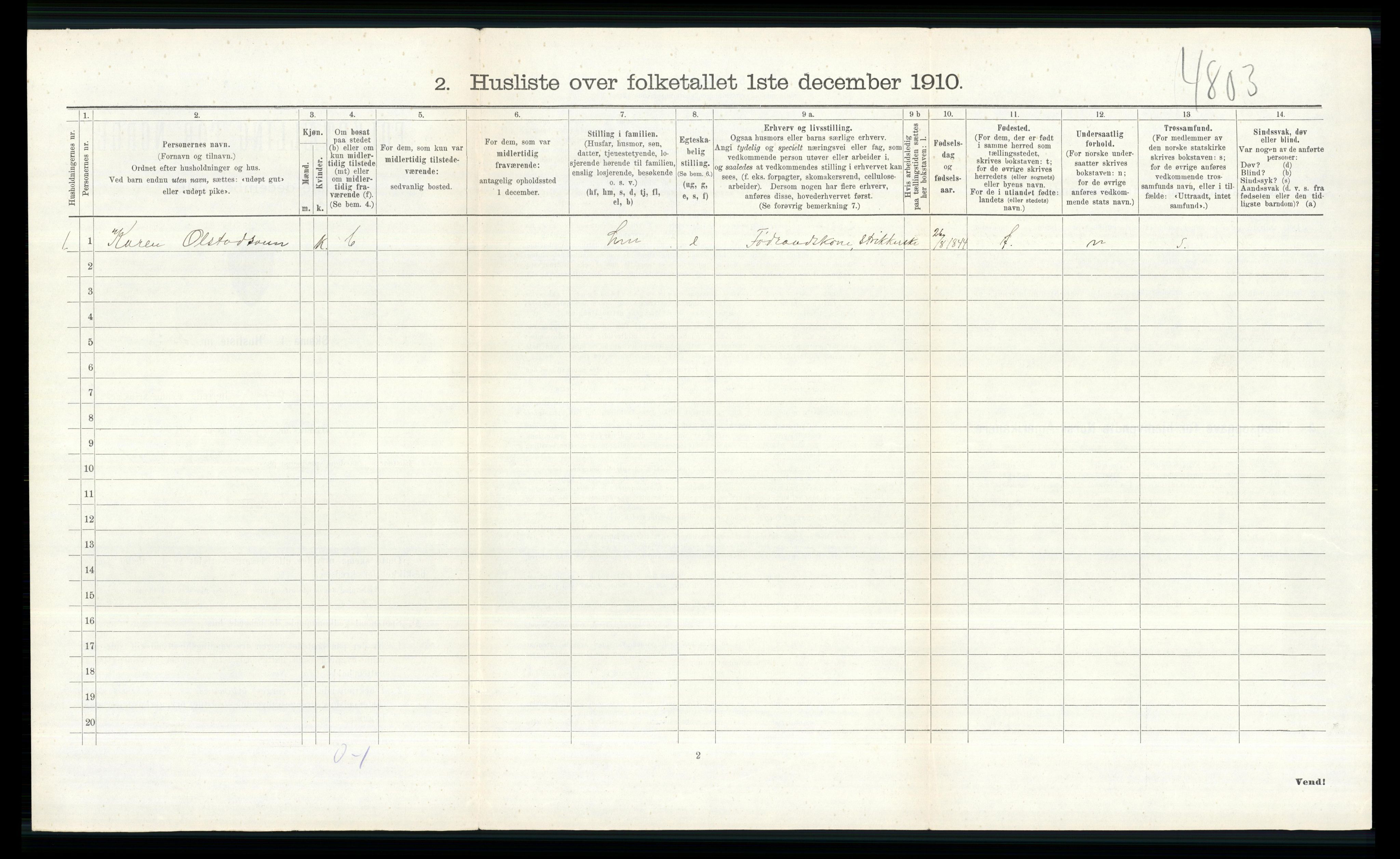 RA, 1910 census for Øyer, 1910, p. 344