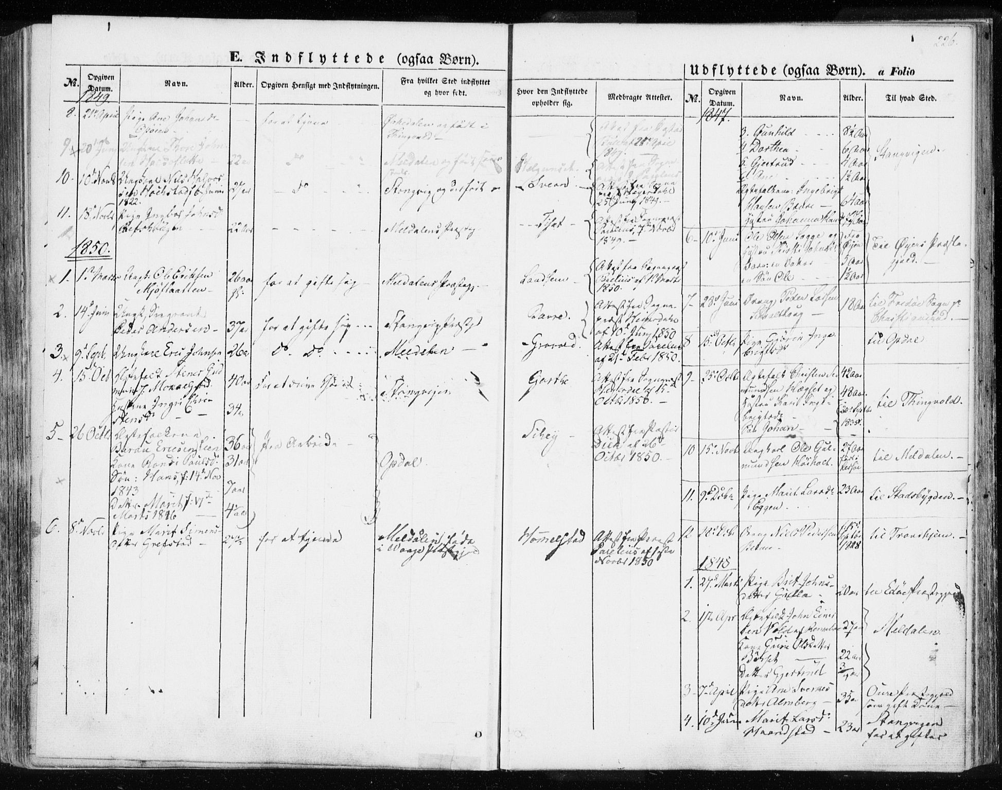 Ministerialprotokoller, klokkerbøker og fødselsregistre - Møre og Romsdal, SAT/A-1454/595/L1043: Parish register (official) no. 595A05, 1843-1851, p. 226