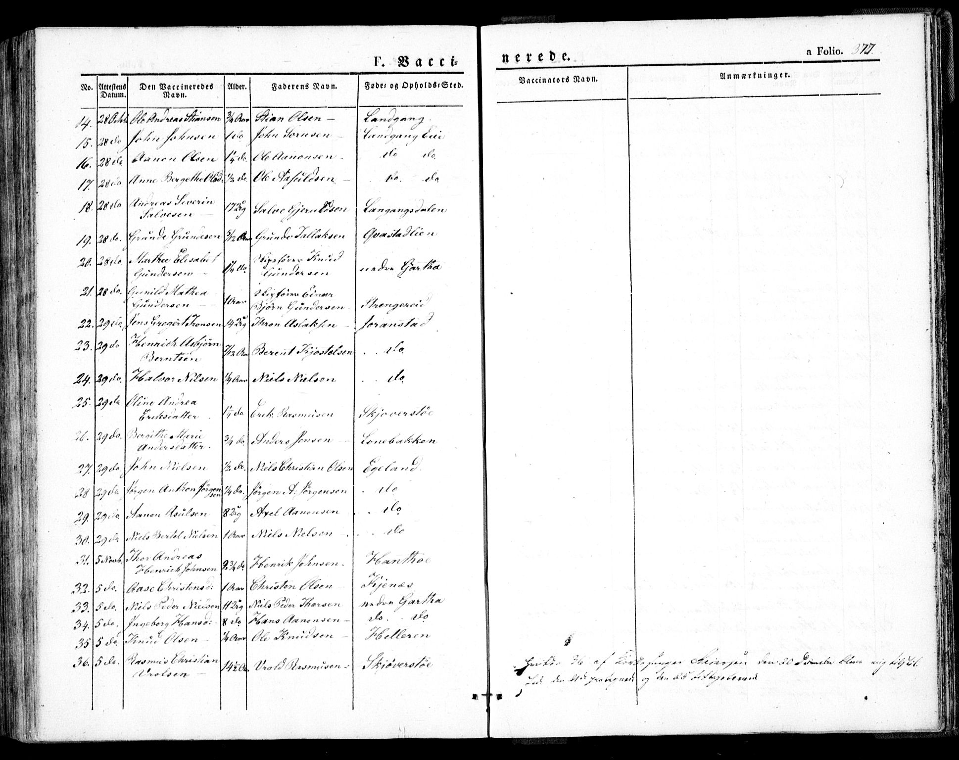 Holt sokneprestkontor, AV/SAK-1111-0021/F/Fa/L0007: Parish register (official) no. A 7, 1836-1848, p. 377