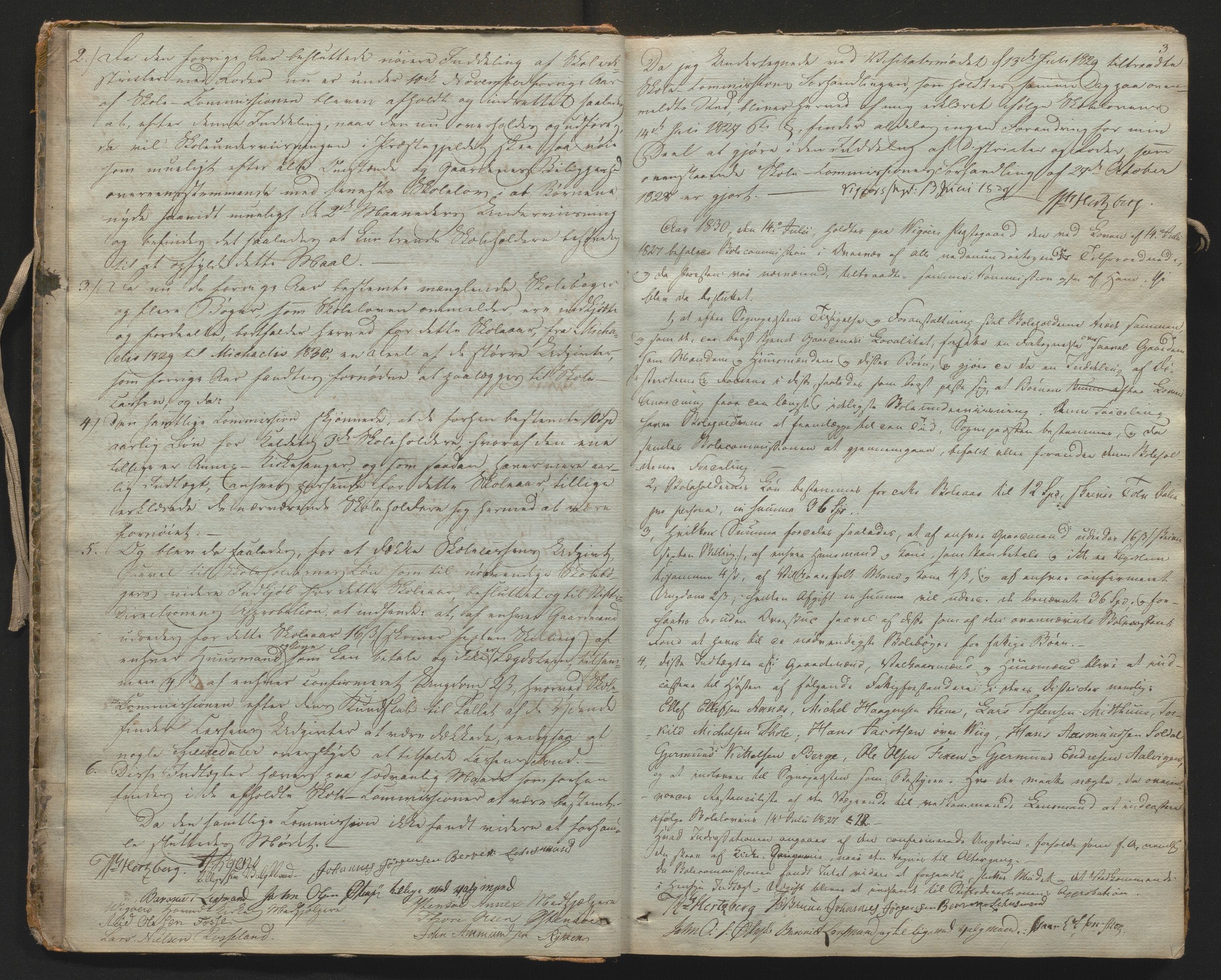 Kvam sokneprestembete, AV/SAB-A-76201/J/Jb/Jba/L0001: Forhandlingsprotokoll Vikør skulekommisjon, 1828-1875