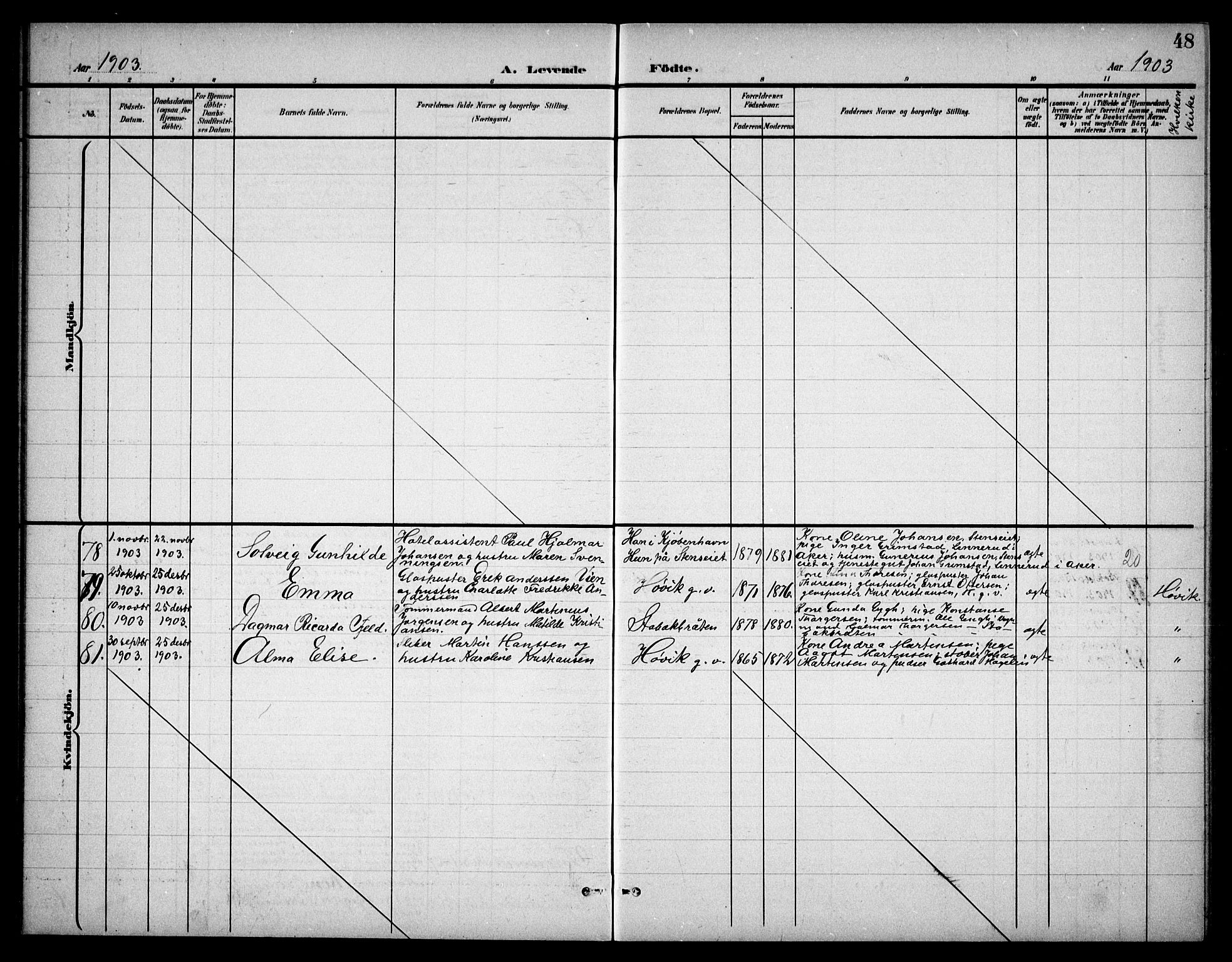 Østre Bærum prestekontor Kirkebøker, AV/SAO-A-10887/G/Ga/L0001: Parish register (copy) no. 1, 1898-1913, p. 48