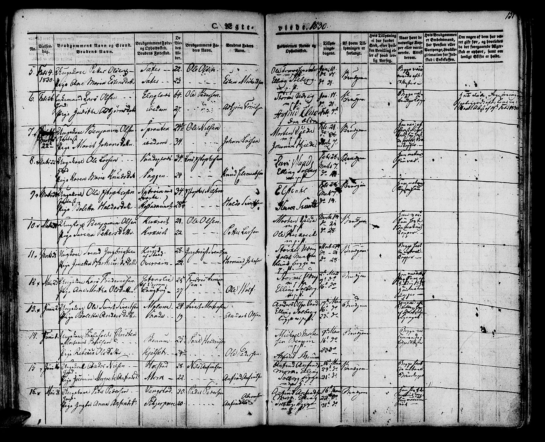 Ministerialprotokoller, klokkerbøker og fødselsregistre - Nord-Trøndelag, SAT/A-1458/741/L0390: Parish register (official) no. 741A04, 1822-1836, p. 151