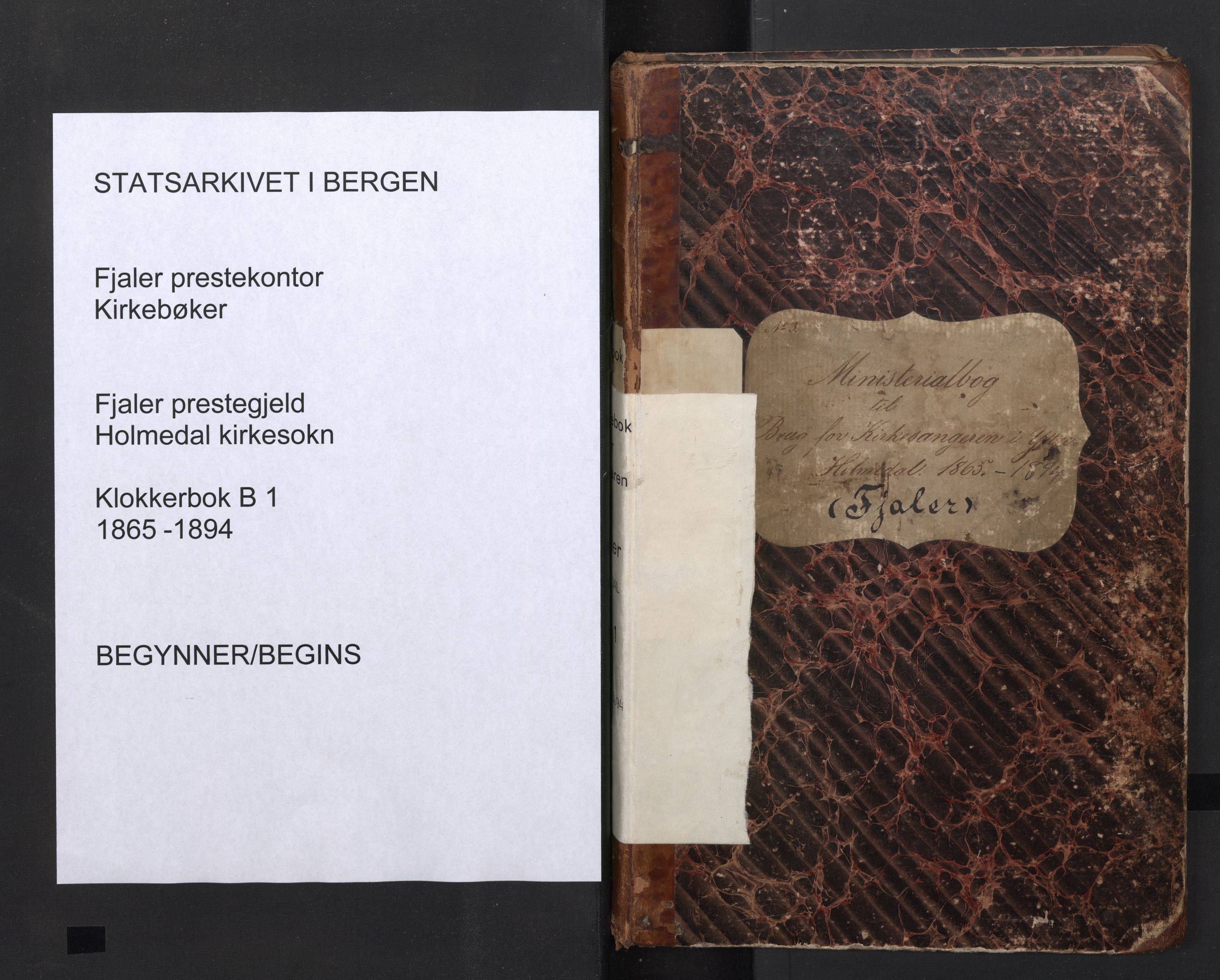 Fjaler sokneprestembete, AV/SAB-A-79801/H/Hab/Habb/L0001: Parish register (copy) no. B 1, 1865-1894