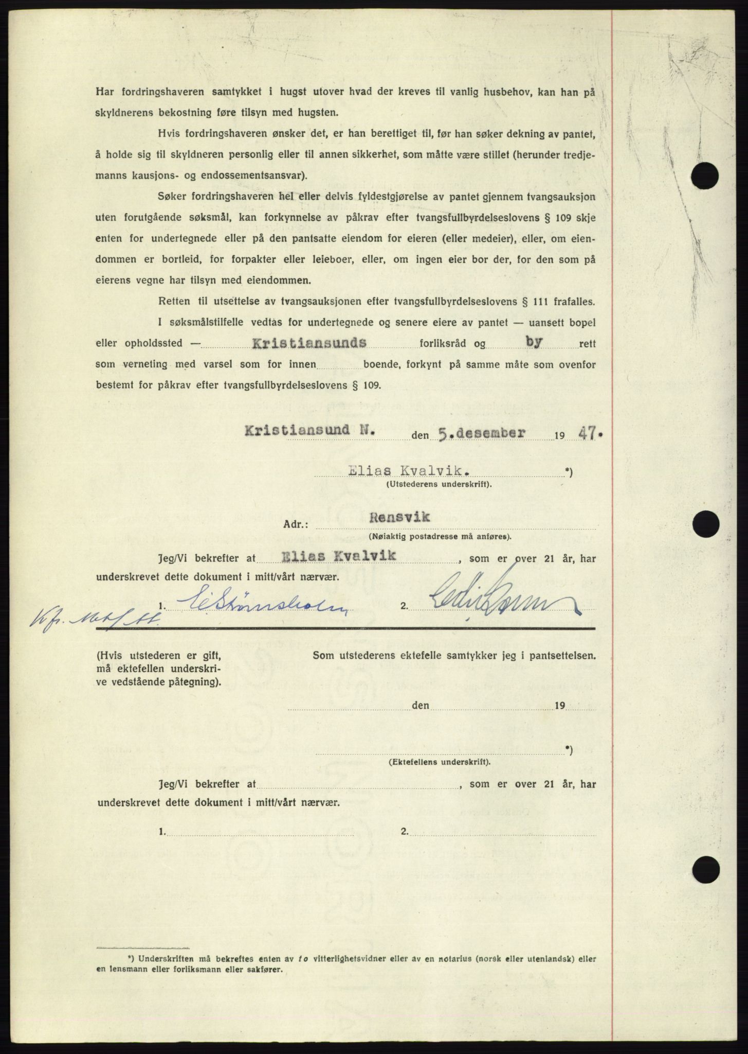 Nordmøre sorenskriveri, AV/SAT-A-4132/1/2/2Ca: Mortgage book no. B99, 1948-1948, Diary no: : 2542/1948