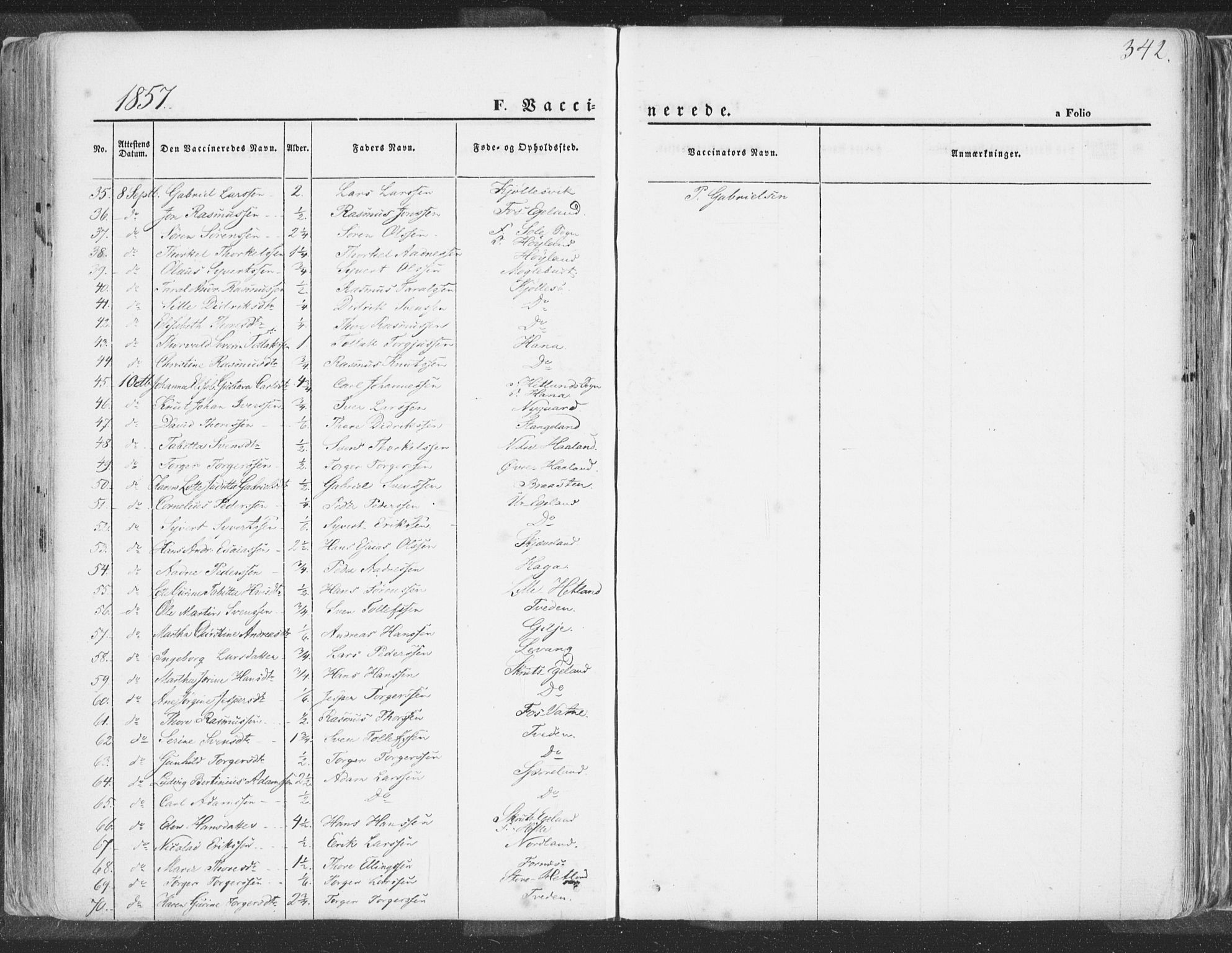 Høyland sokneprestkontor, SAST/A-101799/001/30BA/L0009: Parish register (official) no. A 9.2, 1857-1877, p. 342