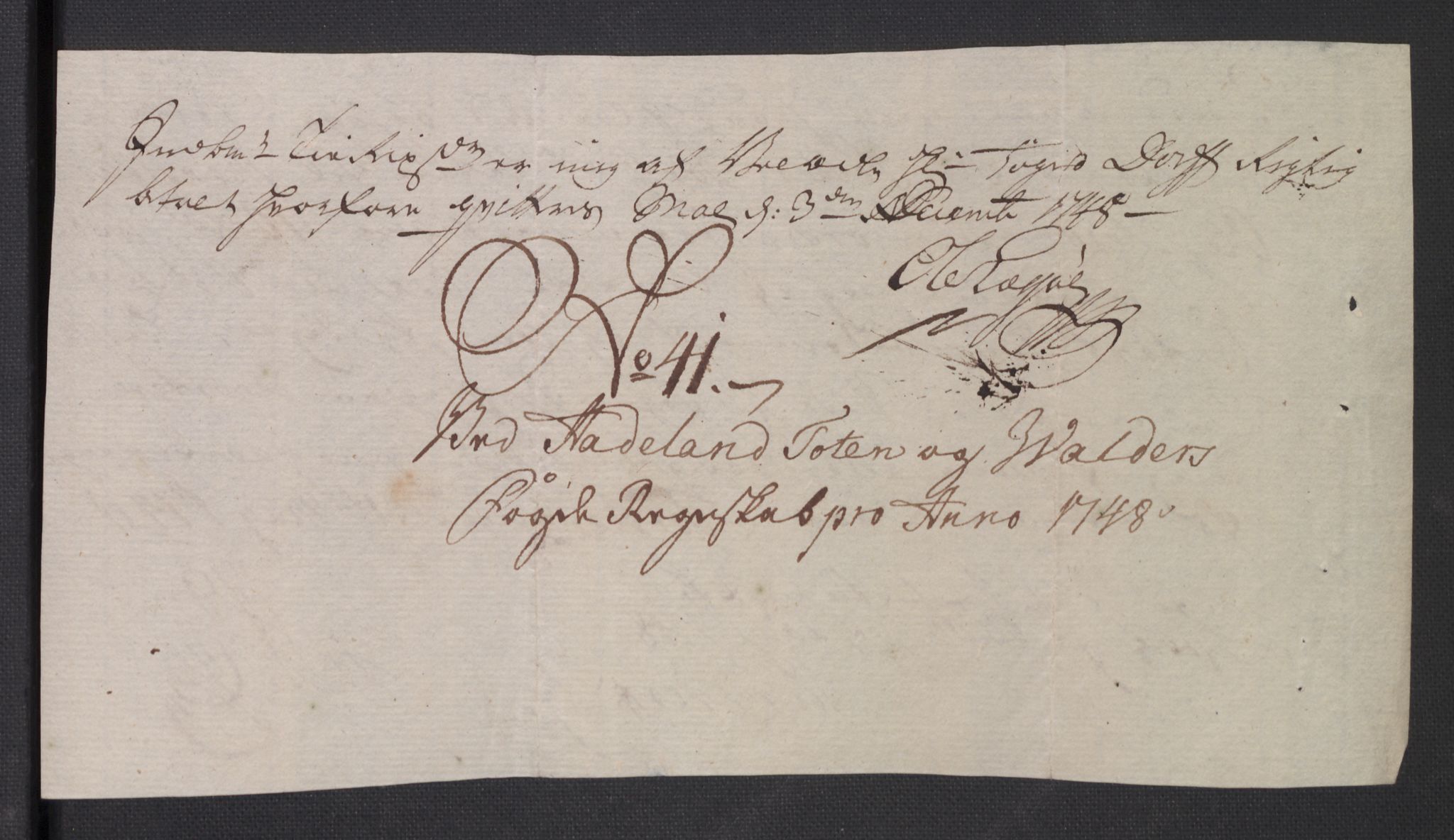 Rentekammeret inntil 1814, Reviderte regnskaper, Fogderegnskap, RA/EA-4092/R18/L1346: Fogderegnskap Hadeland, Toten og Valdres, 1747-1748, p. 405