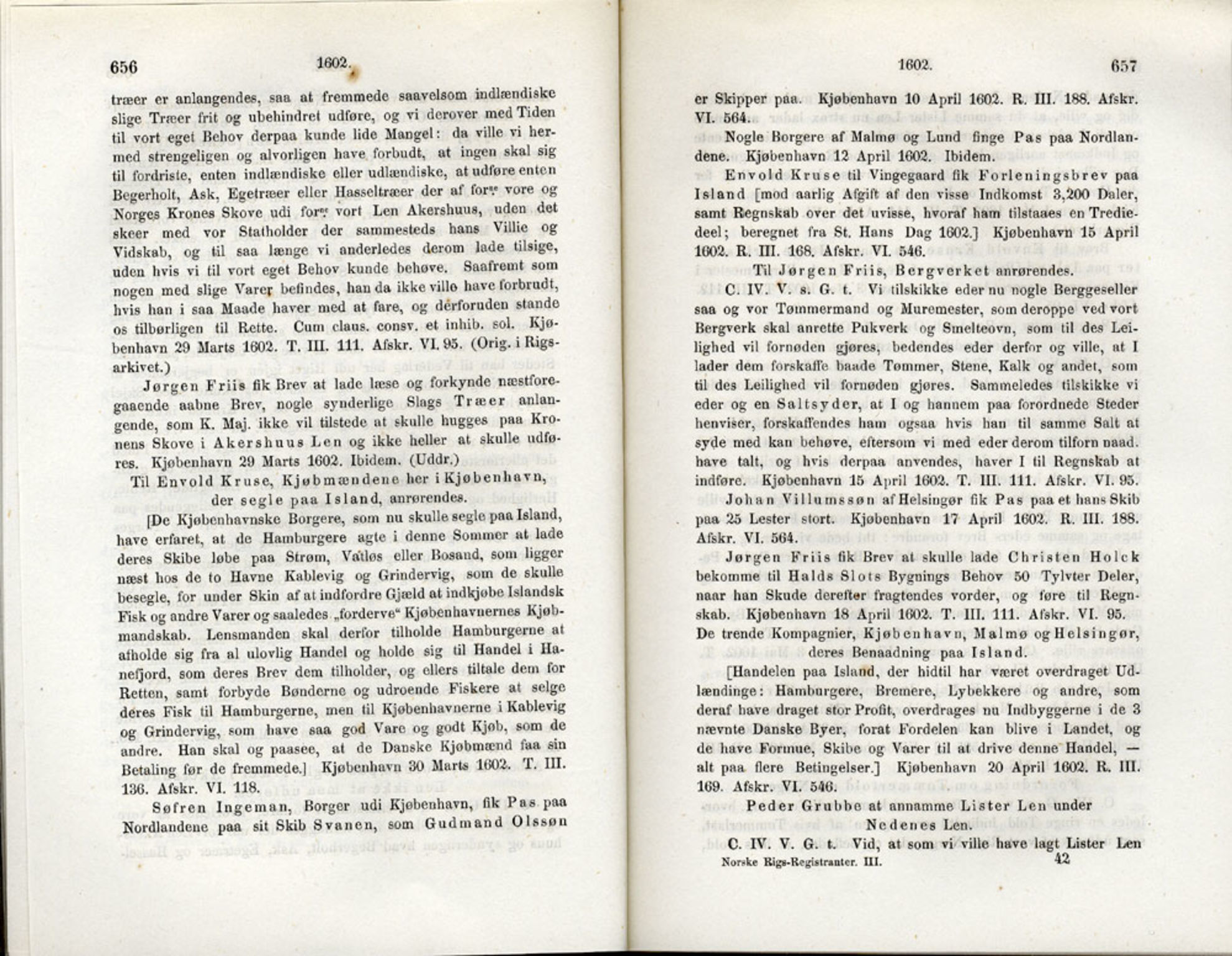 Publikasjoner utgitt av Det Norske Historiske Kildeskriftfond, PUBL/-/-/-: Norske Rigs-Registranter, bind 3, 1588-1602, p. 656-657