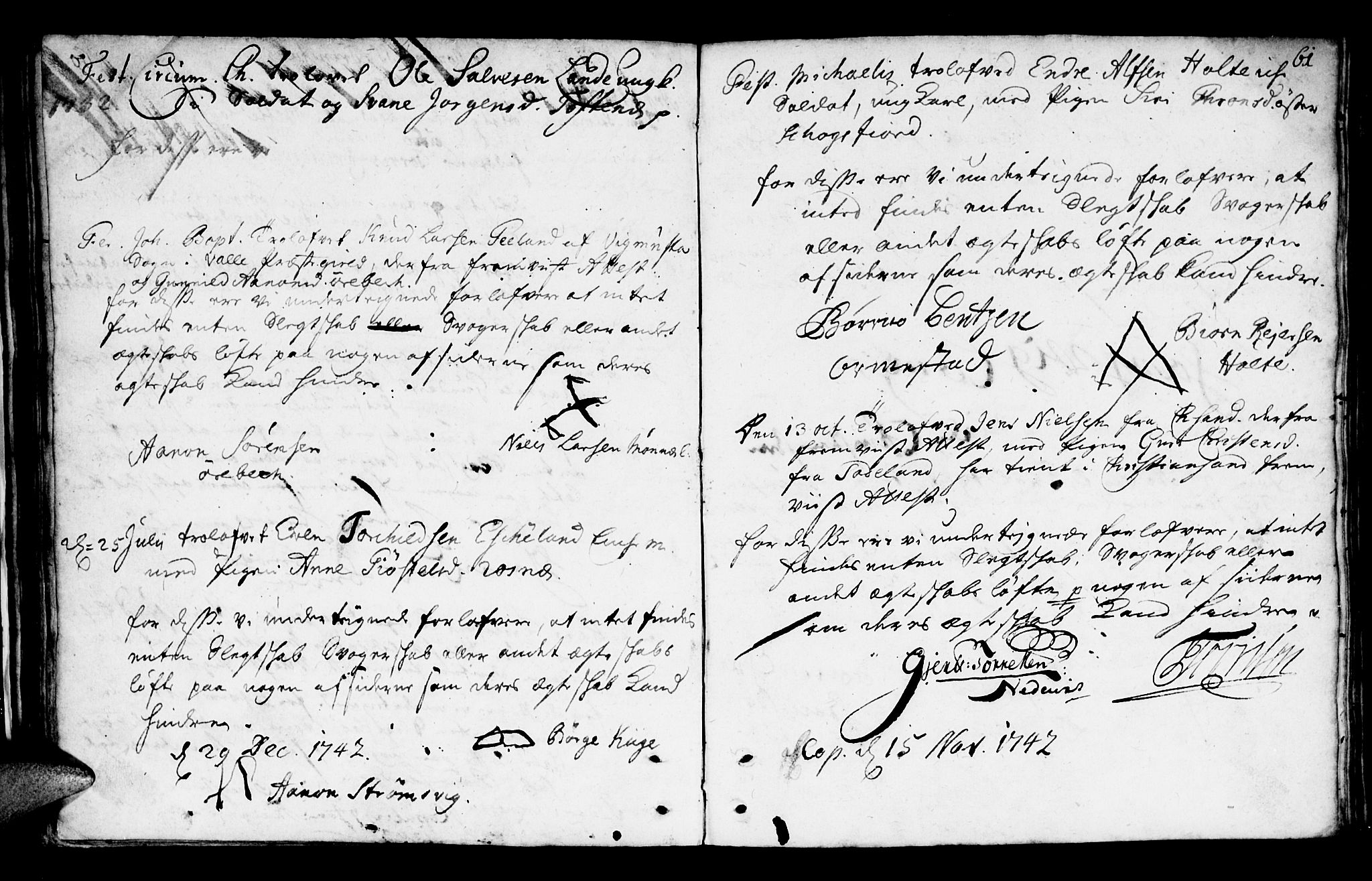 Mandal sokneprestkontor, SAK/1111-0030/F/Fa/Faa/L0002: Parish register (official) no. A 2, 1720-1754, p. 61