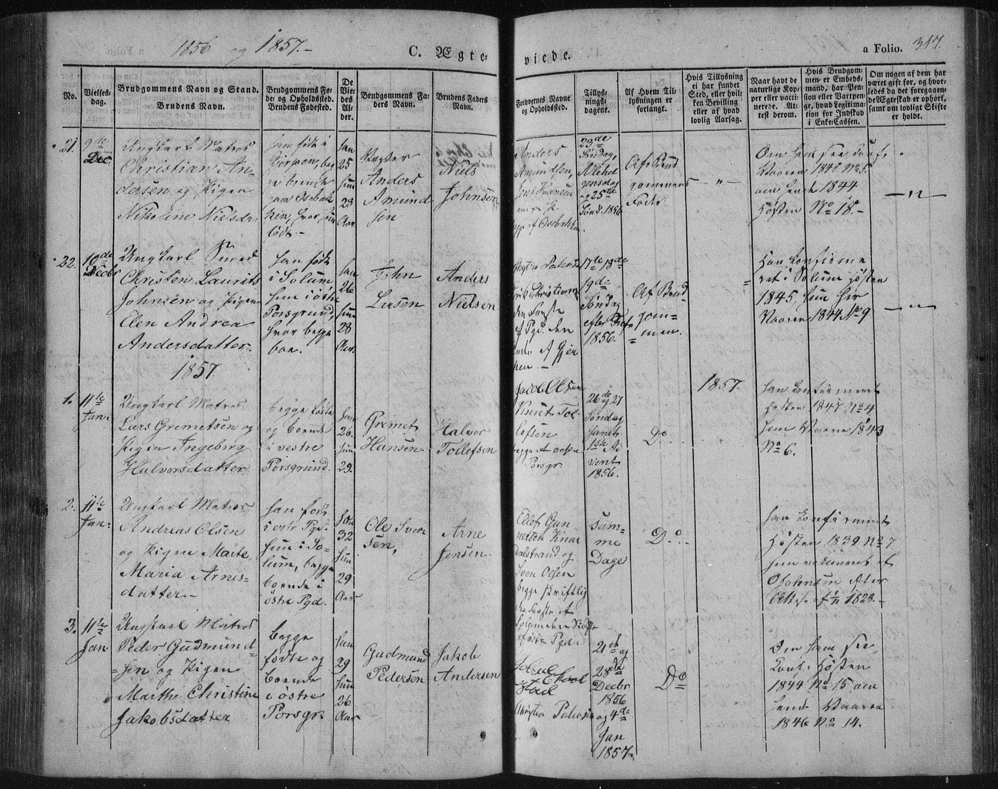 Porsgrunn kirkebøker , SAKO/A-104/F/Fa/L0006: Parish register (official) no. 6, 1841-1857, p. 317