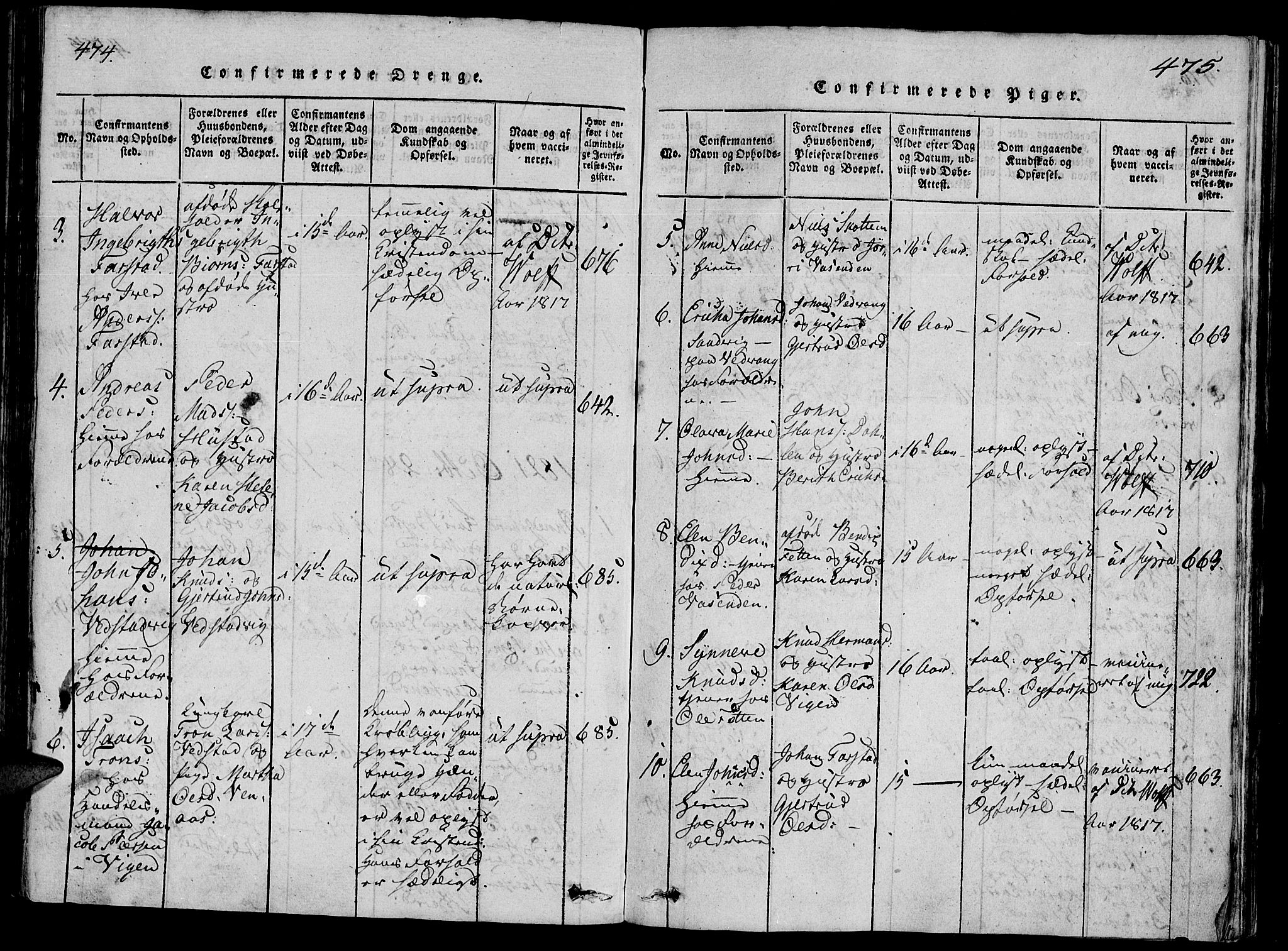 Ministerialprotokoller, klokkerbøker og fødselsregistre - Møre og Romsdal, AV/SAT-A-1454/566/L0763: Parish register (official) no. 566A03 /1, 1817-1829, p. 474-475