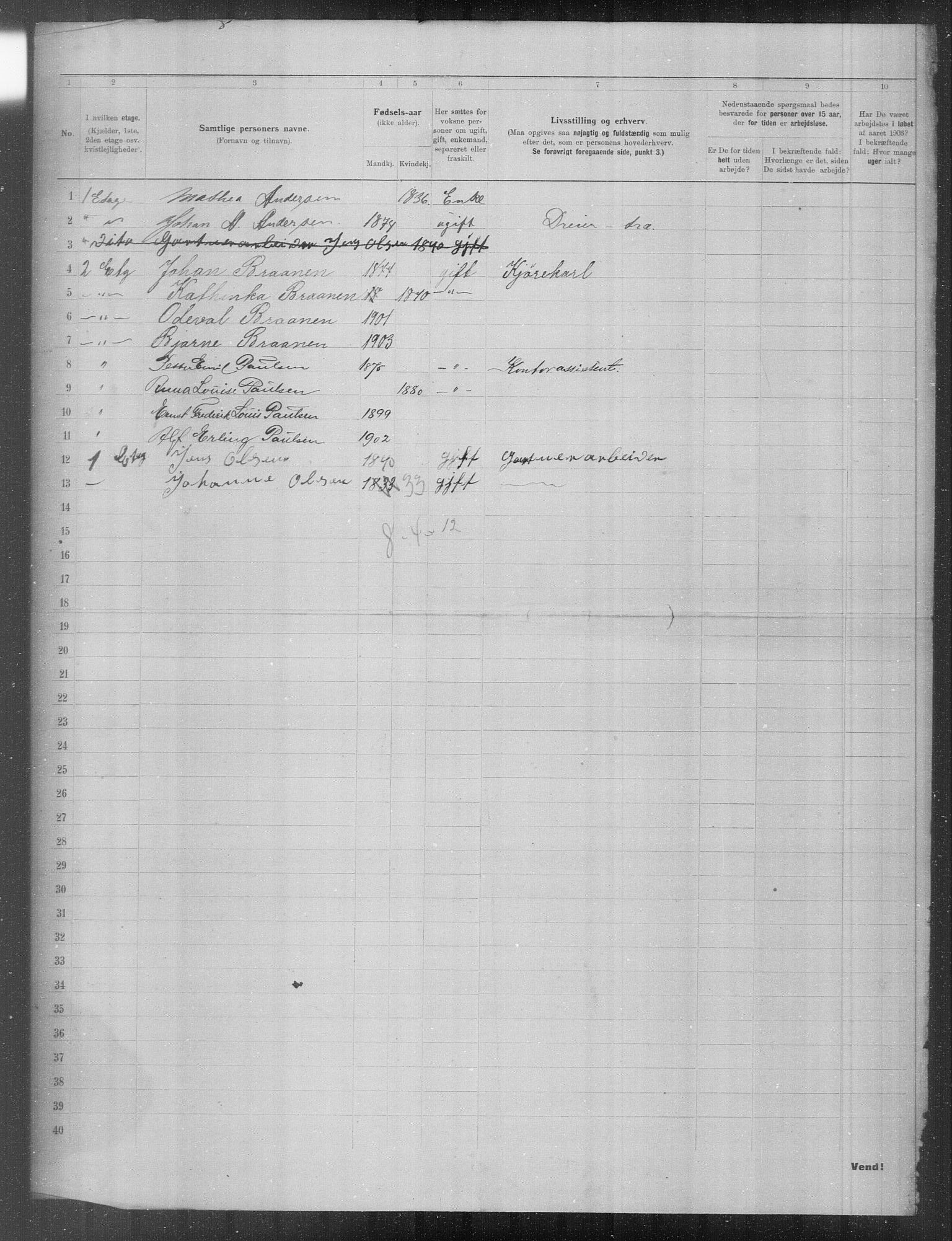 OBA, Municipal Census 1903 for Kristiania, 1903, p. 24237