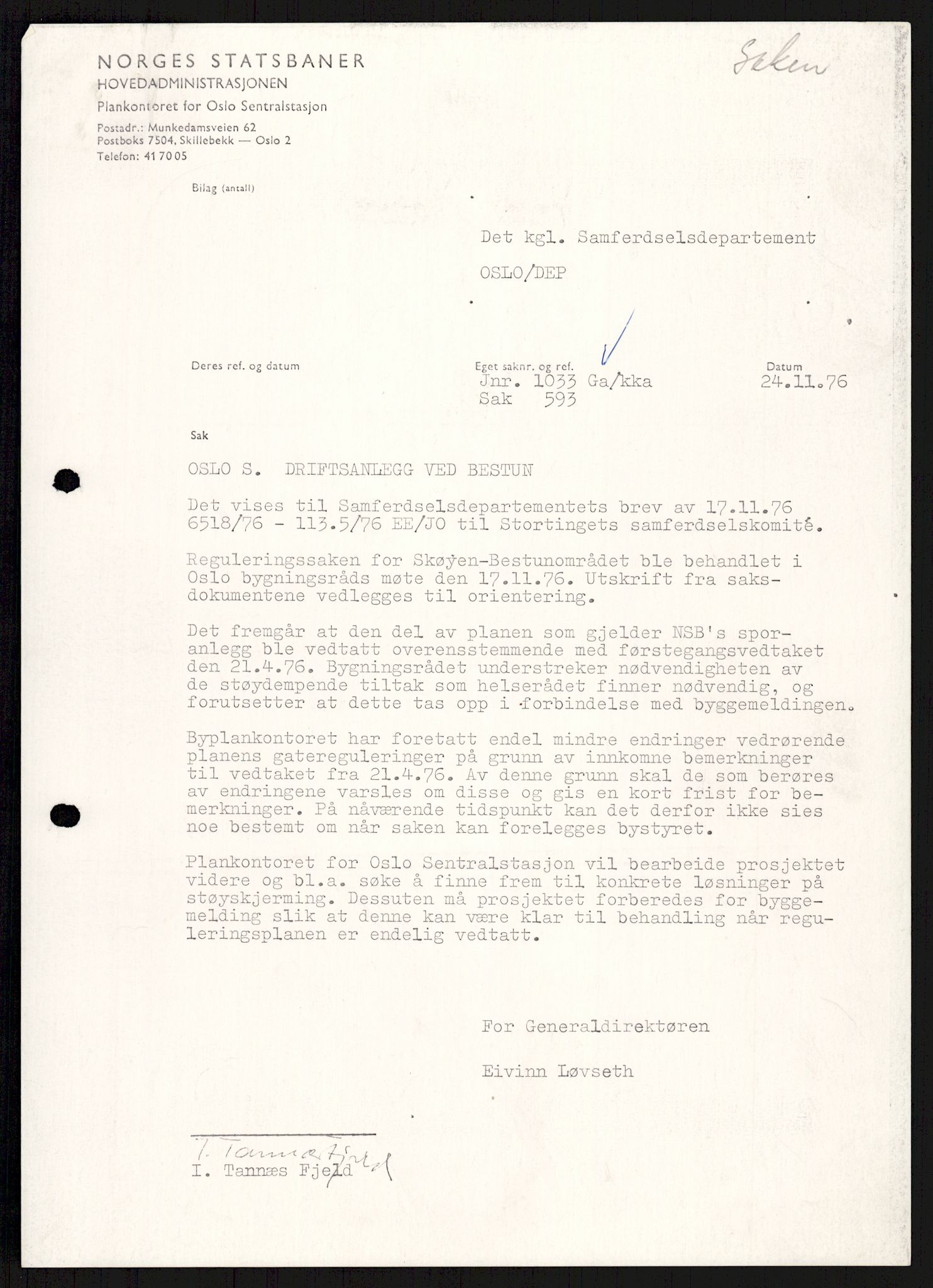 Norges statsbaner, Hovedadministrasjonen, Plankontoret for Oslo S, RA/S-5410/D/L0166: Driftsbanegården. Øvrige driftsbanegårder, 1975-1989, p. 105